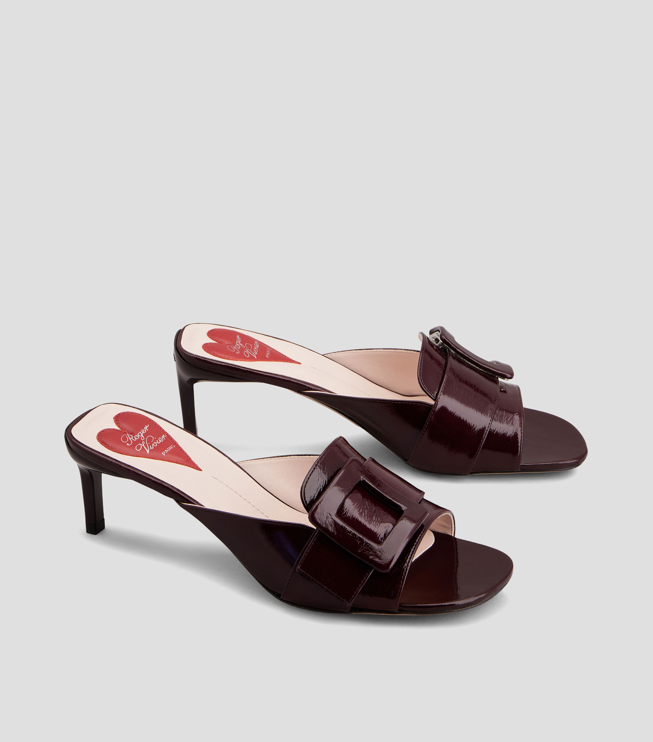 Sandalias de tacón bajo ancho Mujer