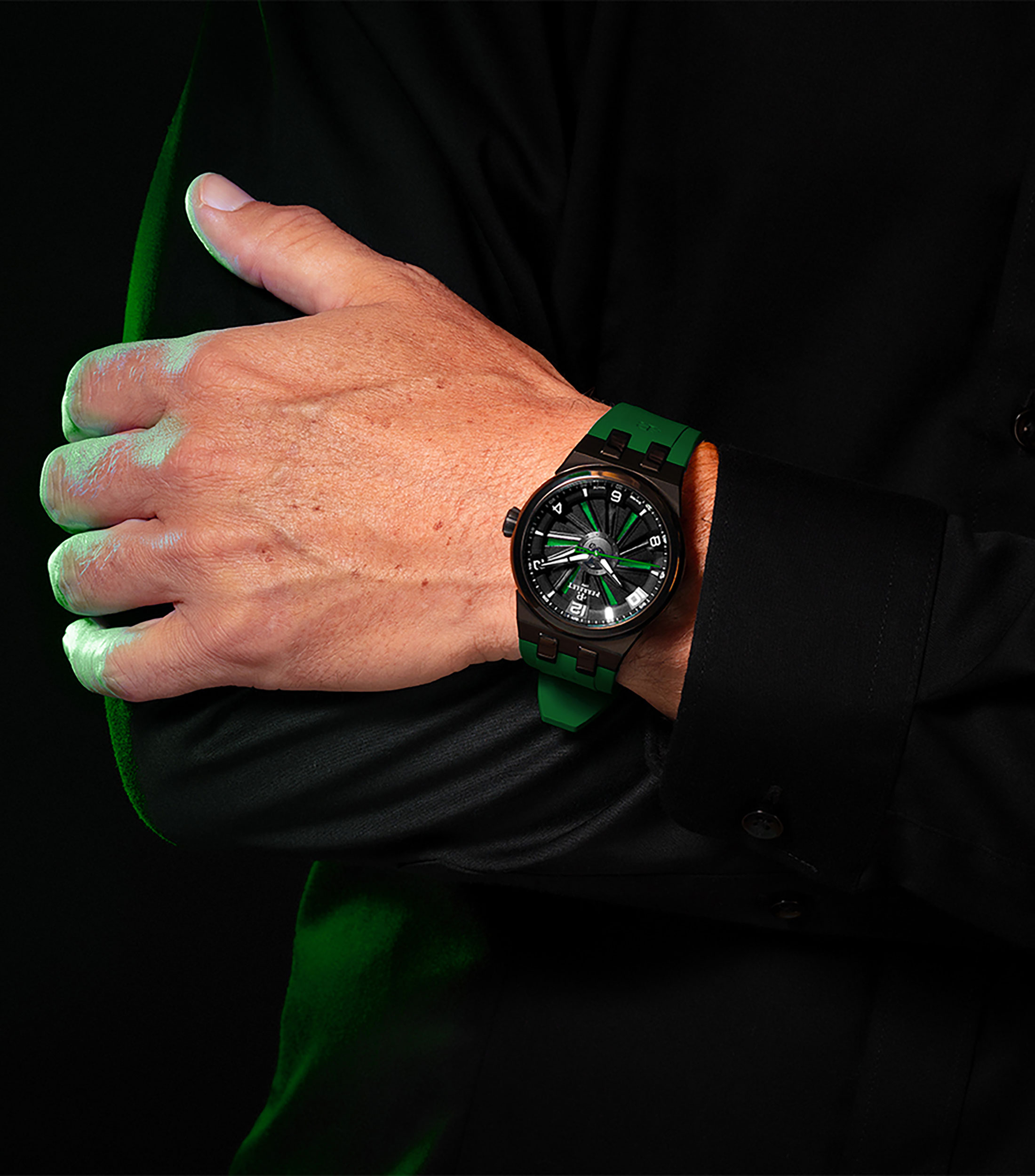 Reloj para Hombre Turbine Titanium 41 Casual Negro,verde