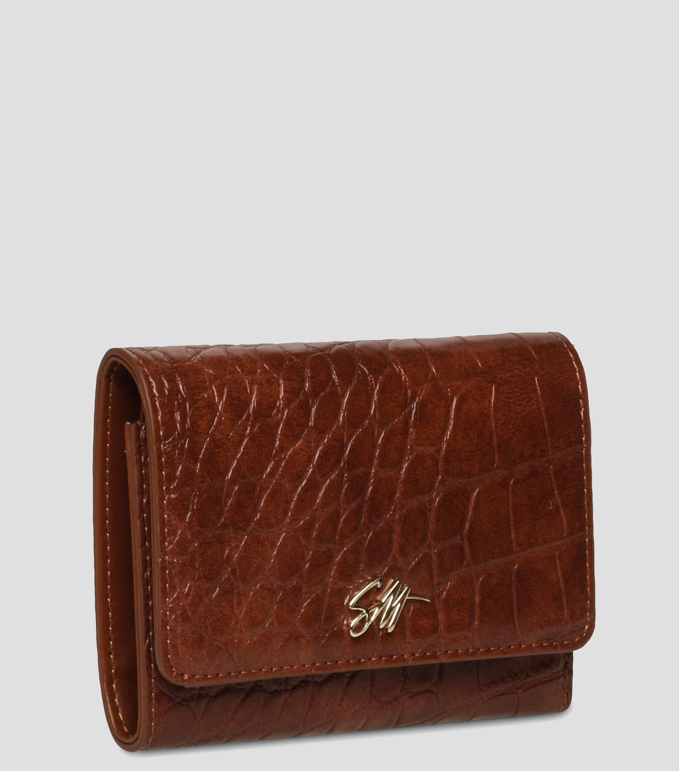 Cartera café animal skin Mujer