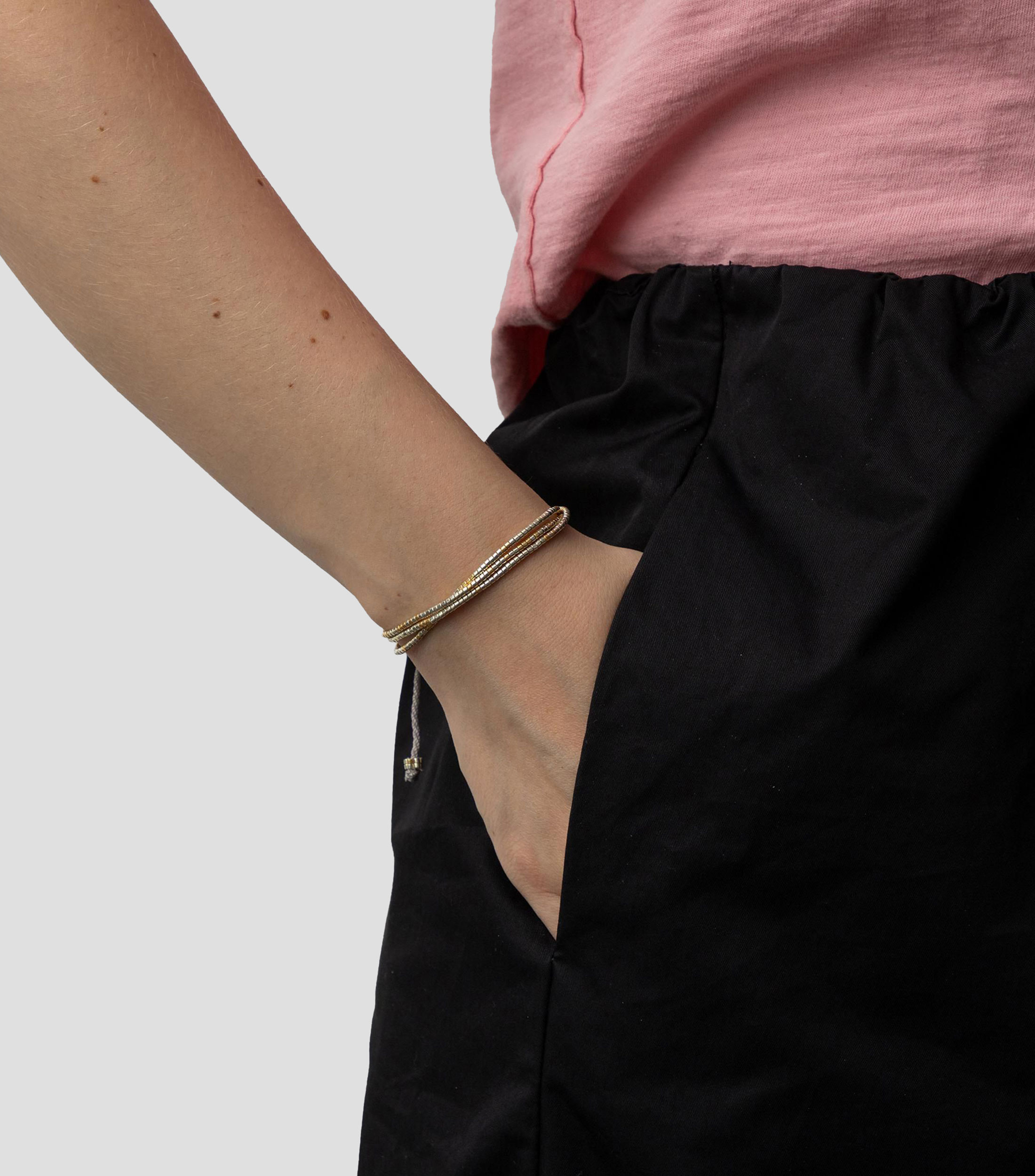 Pulsera ajustable Plata Mujer