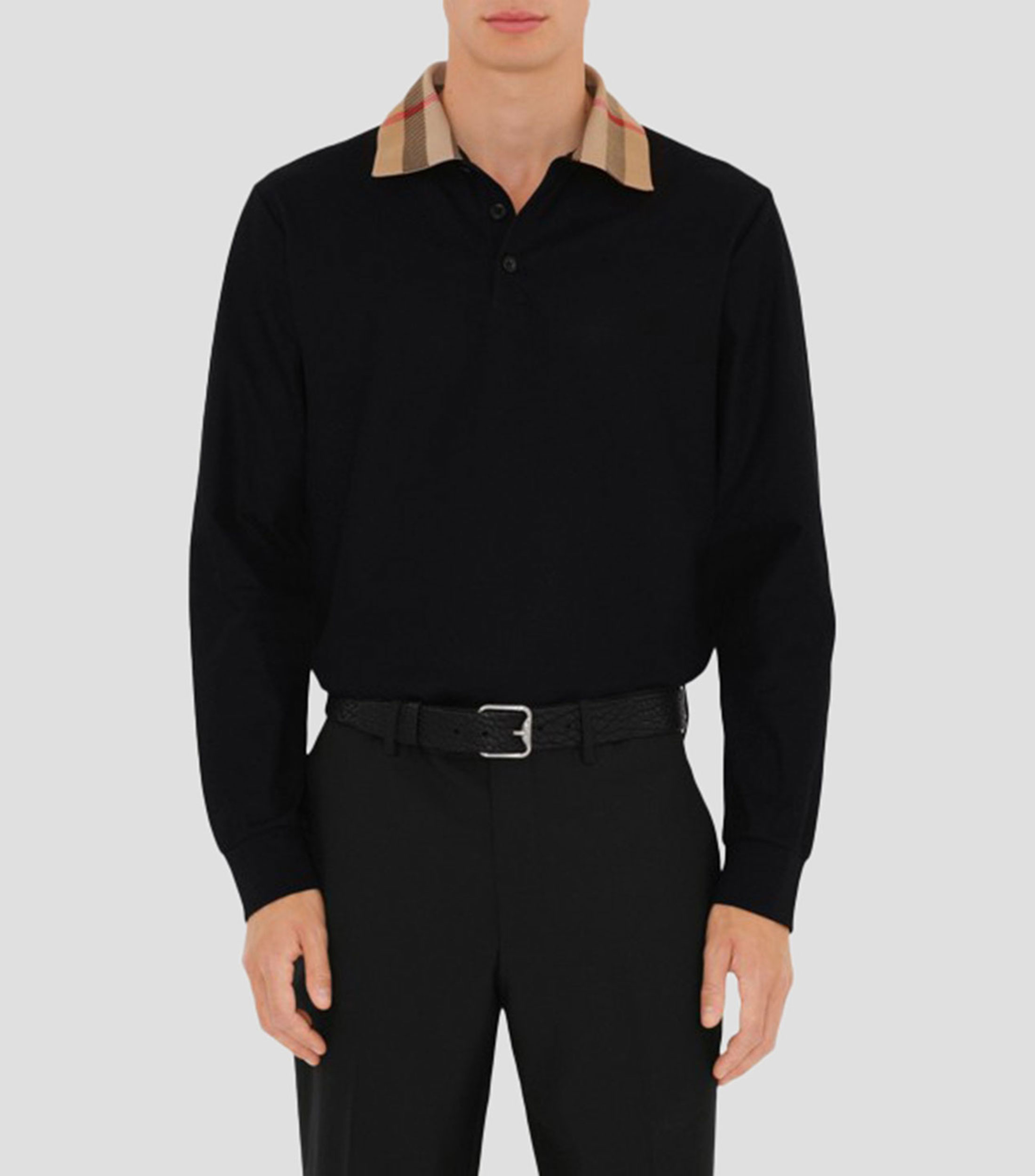 Playera Polo en algodón manga larga Hombre