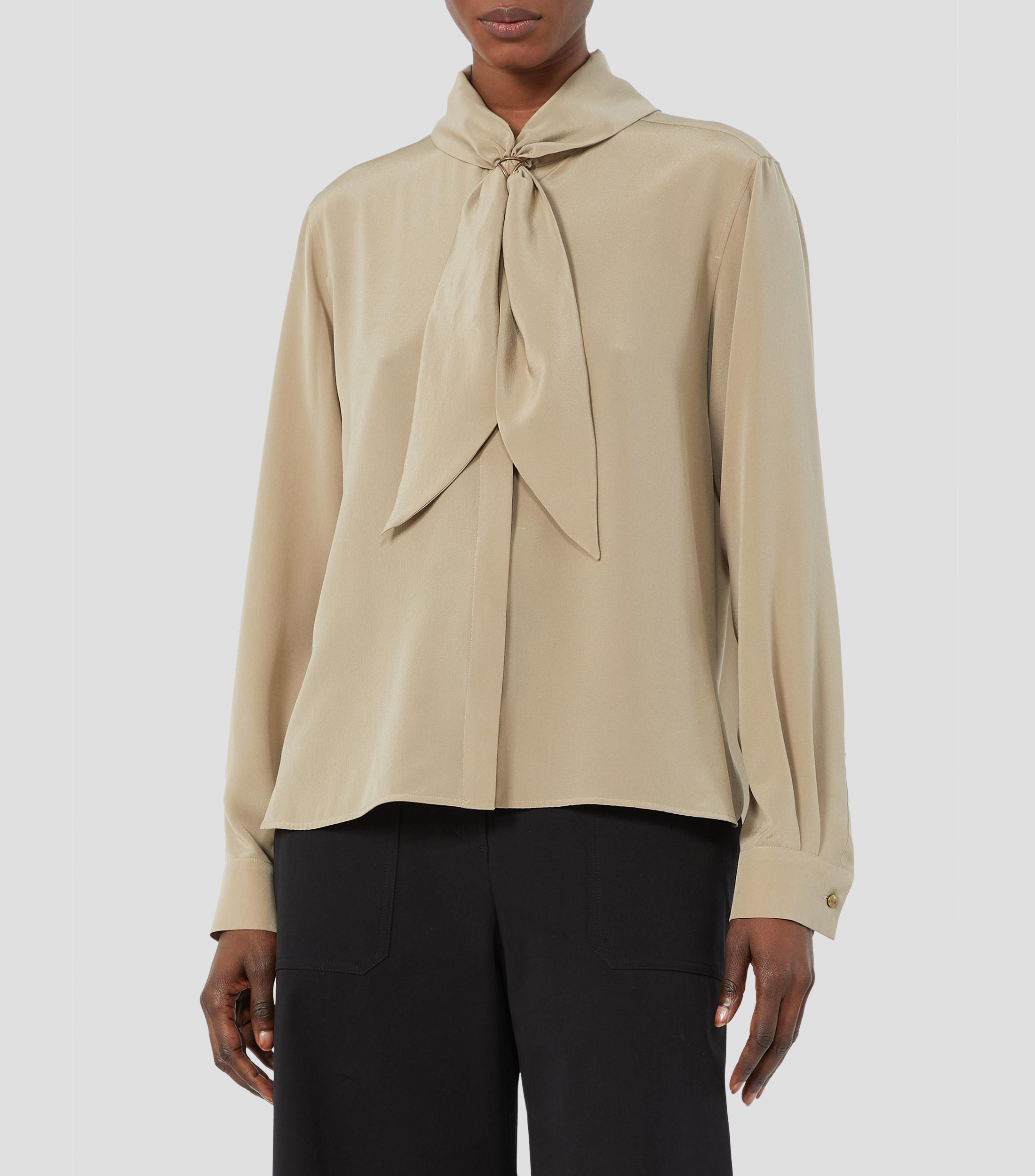 Camisa lisa manga larga Mujer