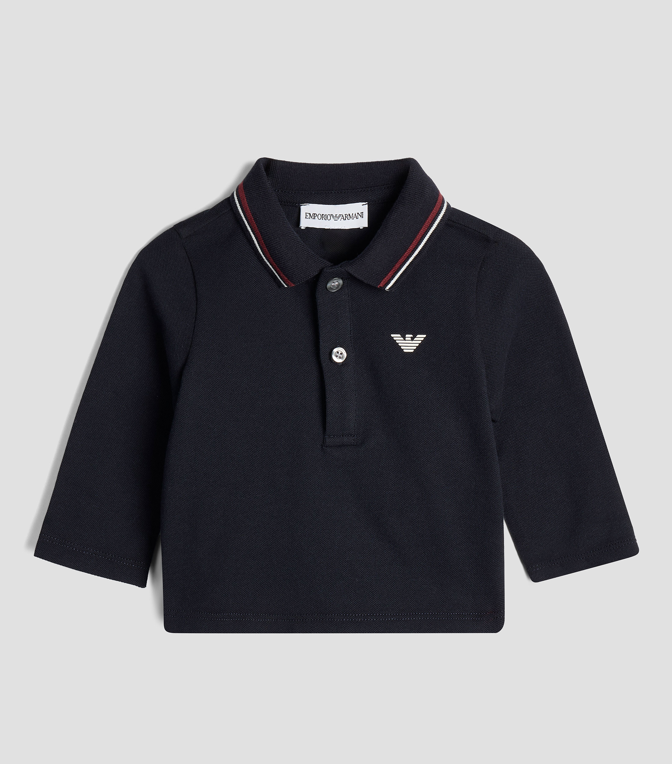 Playera tipo polo con manga larga Bebe