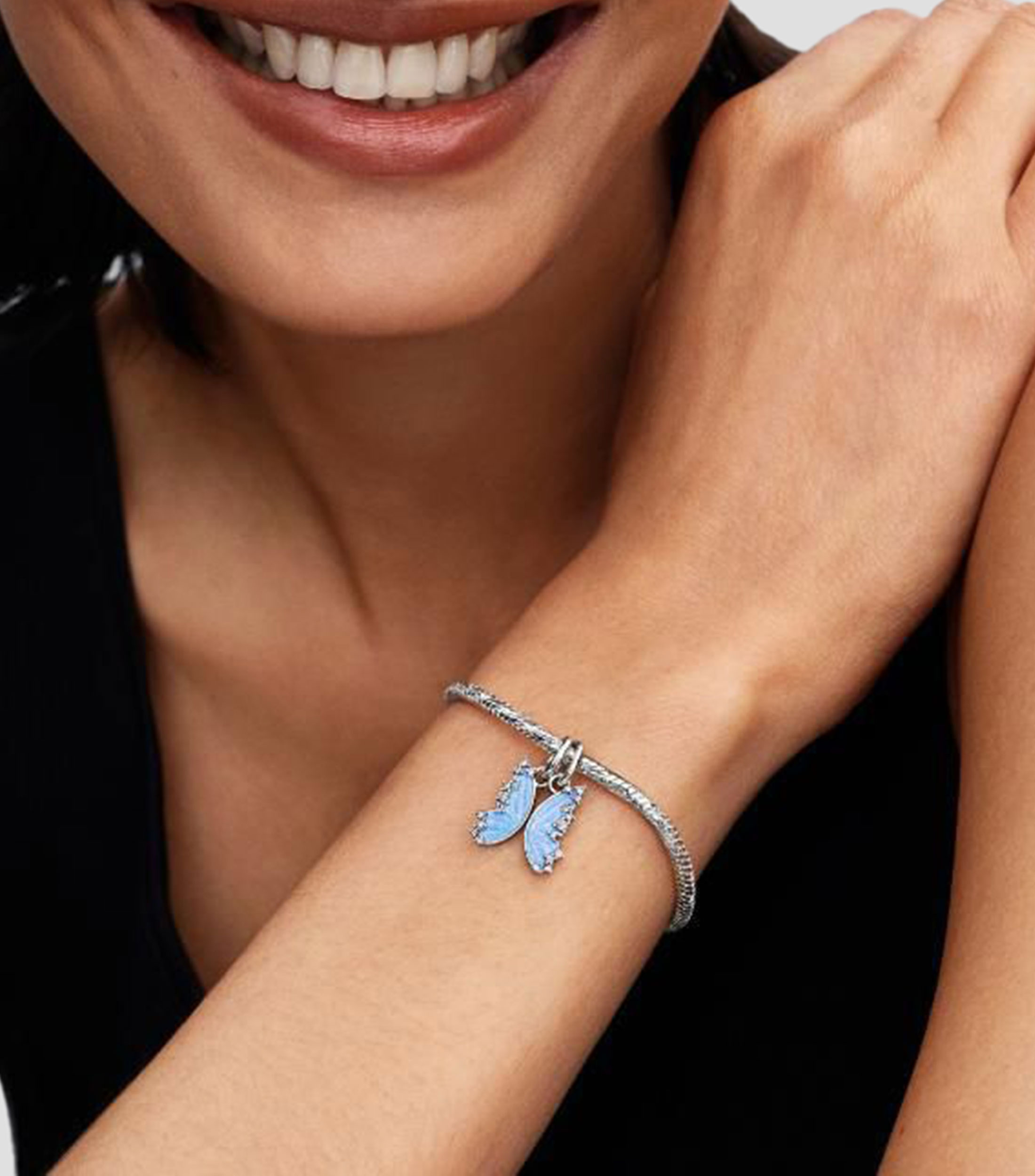 Charm de mariposa separable en plata .925 Mujer