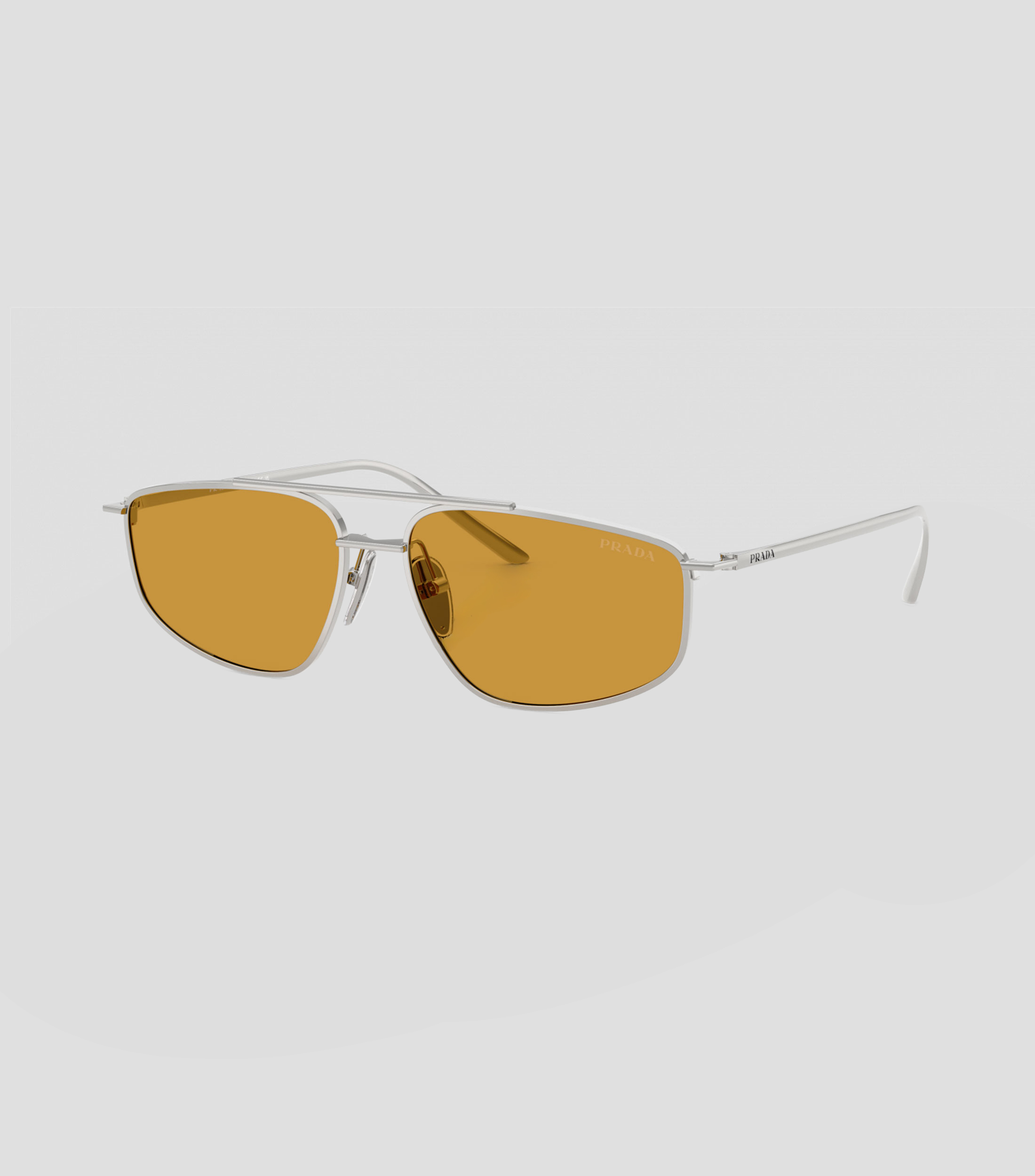 Lentes de sol rectangulares plateado Mujer