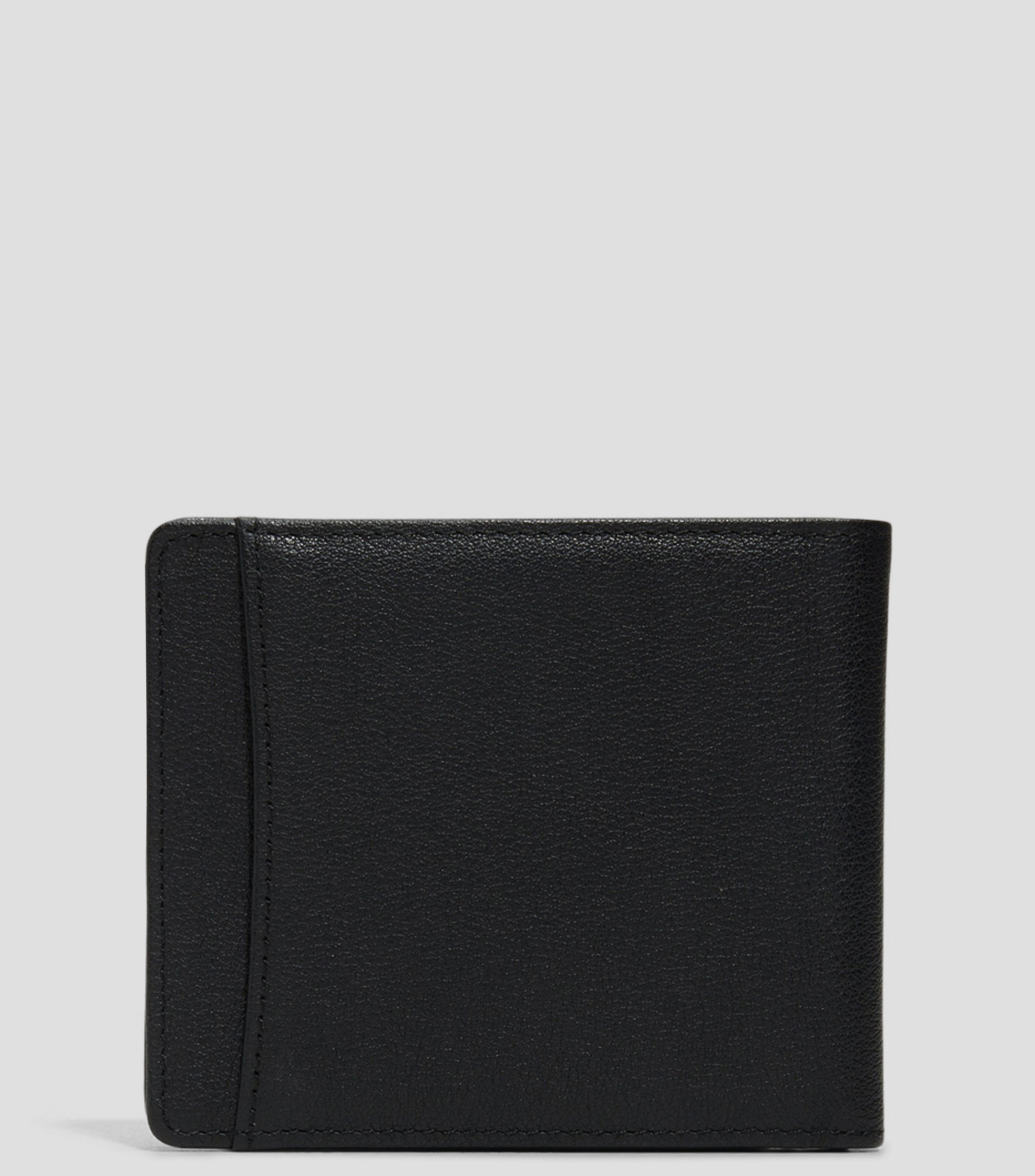 Cartera bifold en cuero de vaca lisa Hombre