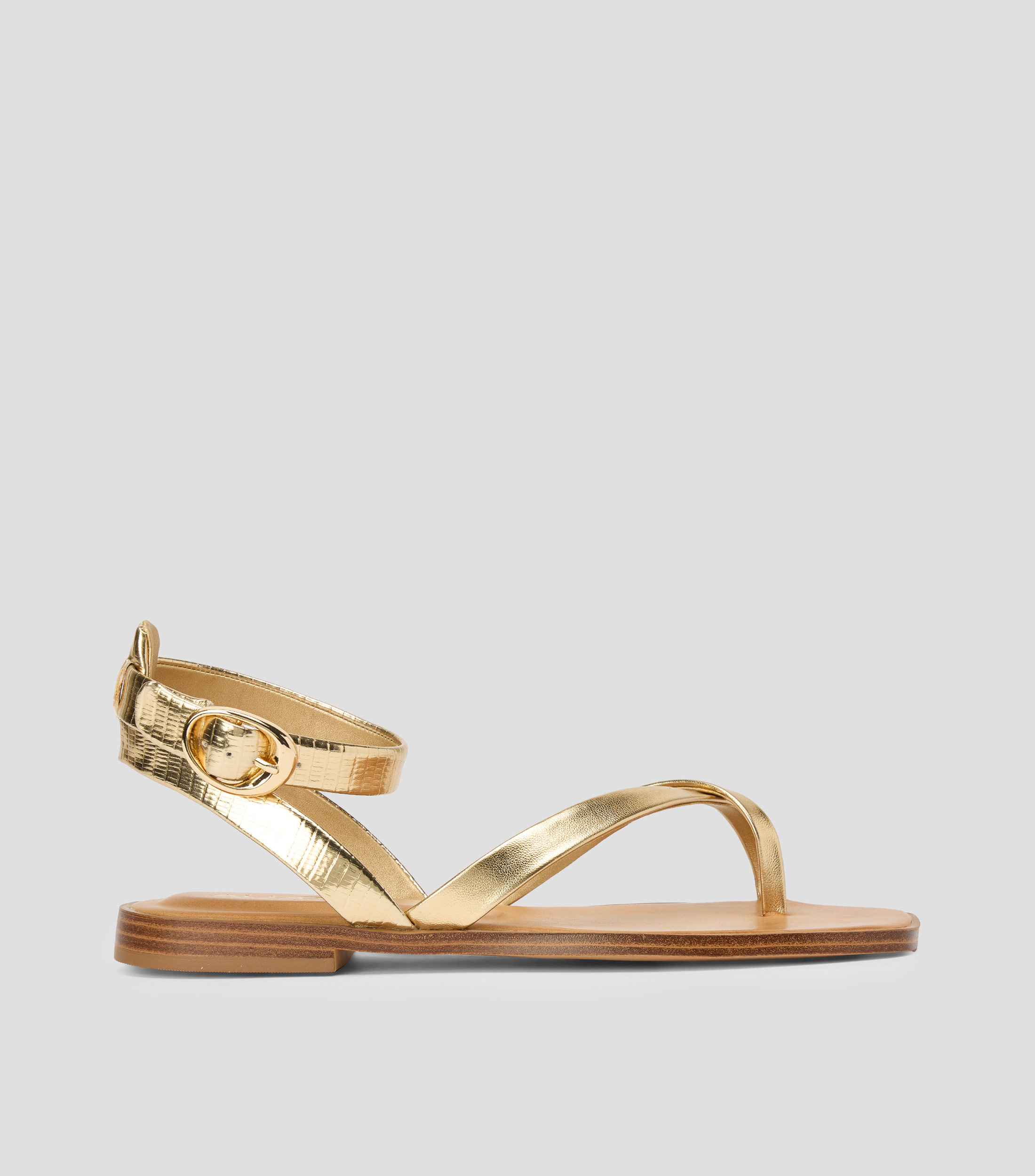 Sandalias planas en piel Daressi Mujer