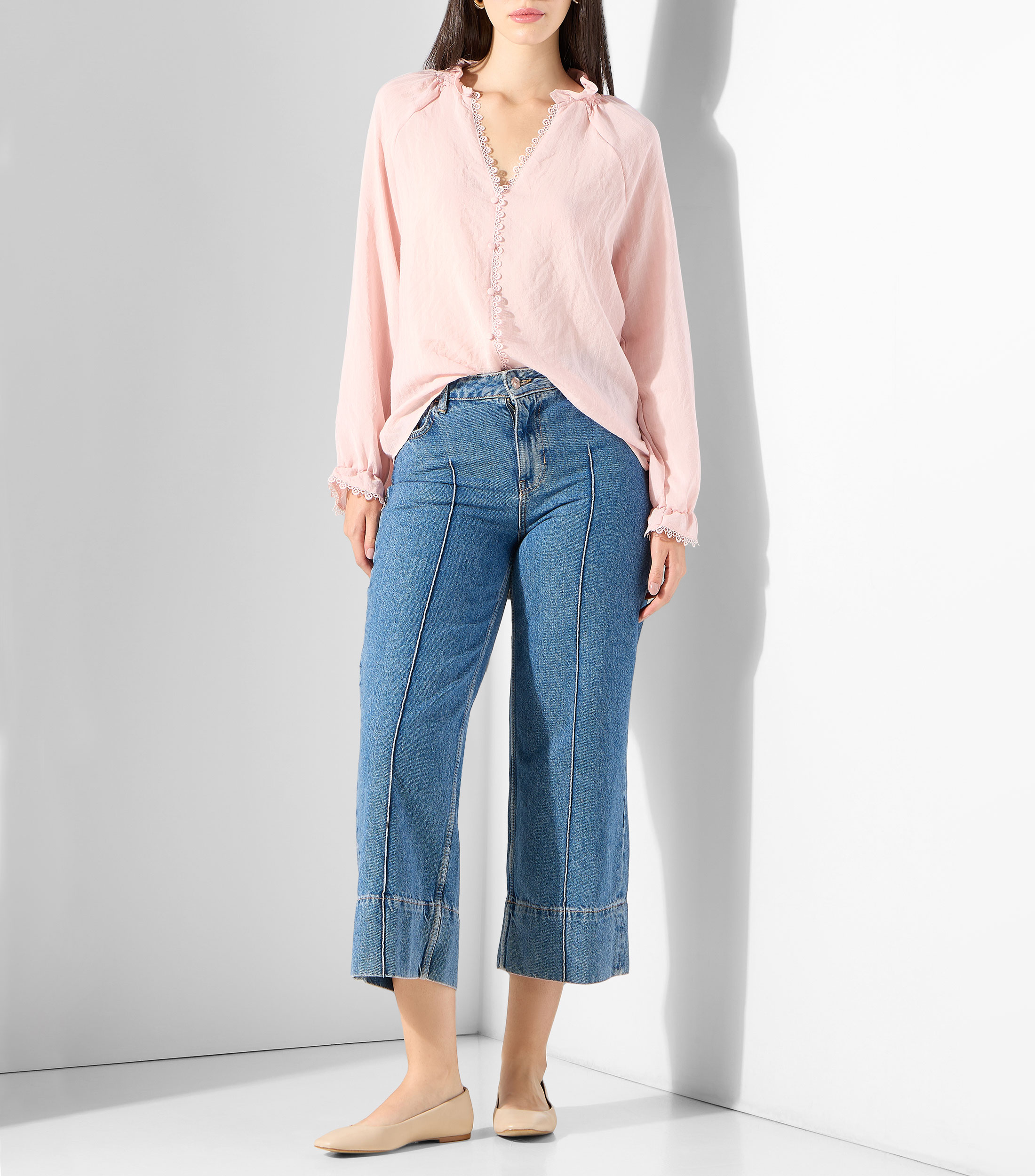Blusa fantasía manga larga Mujer