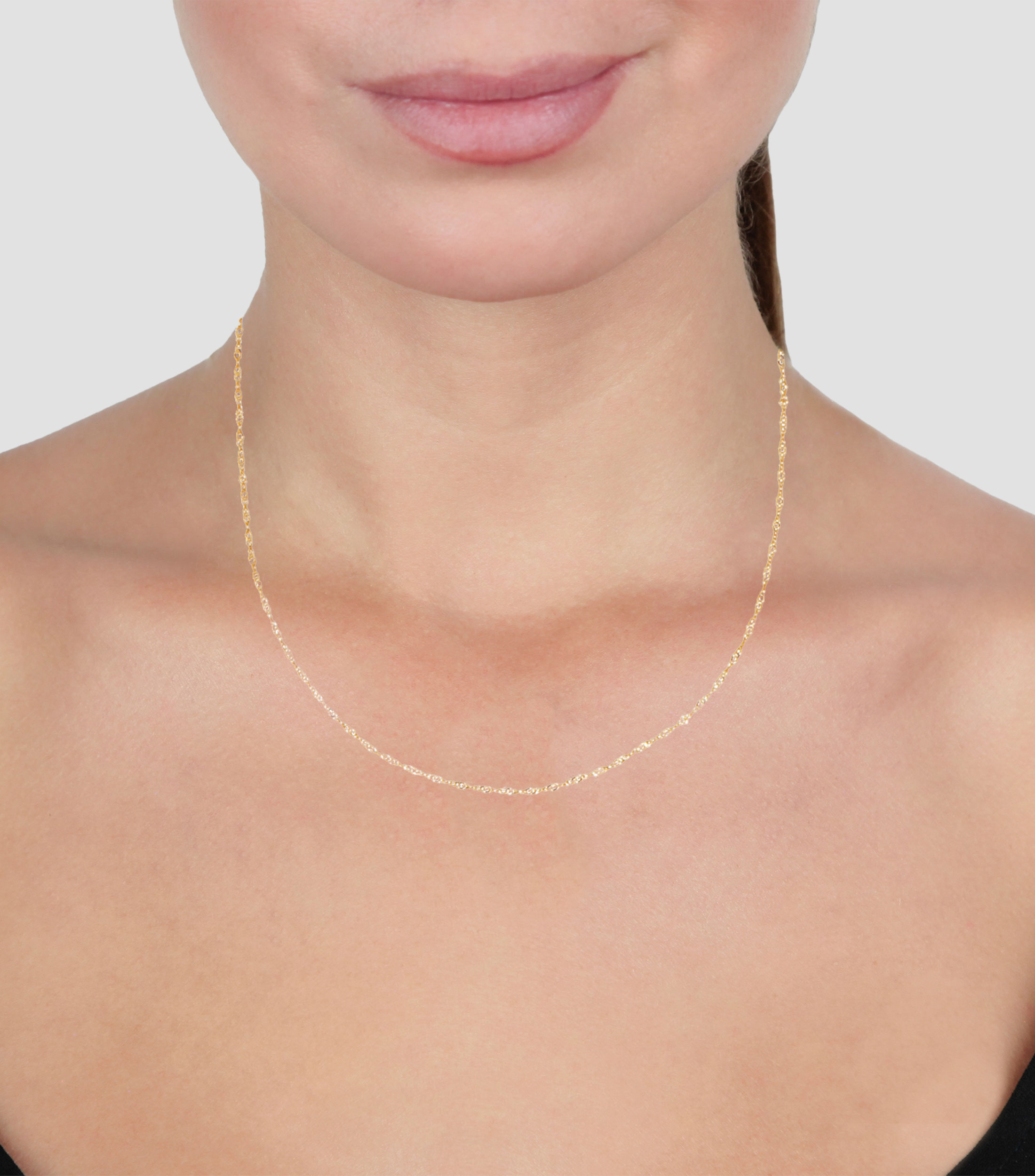 Cadena Singapur en Oro de 14 kilates Mujer
