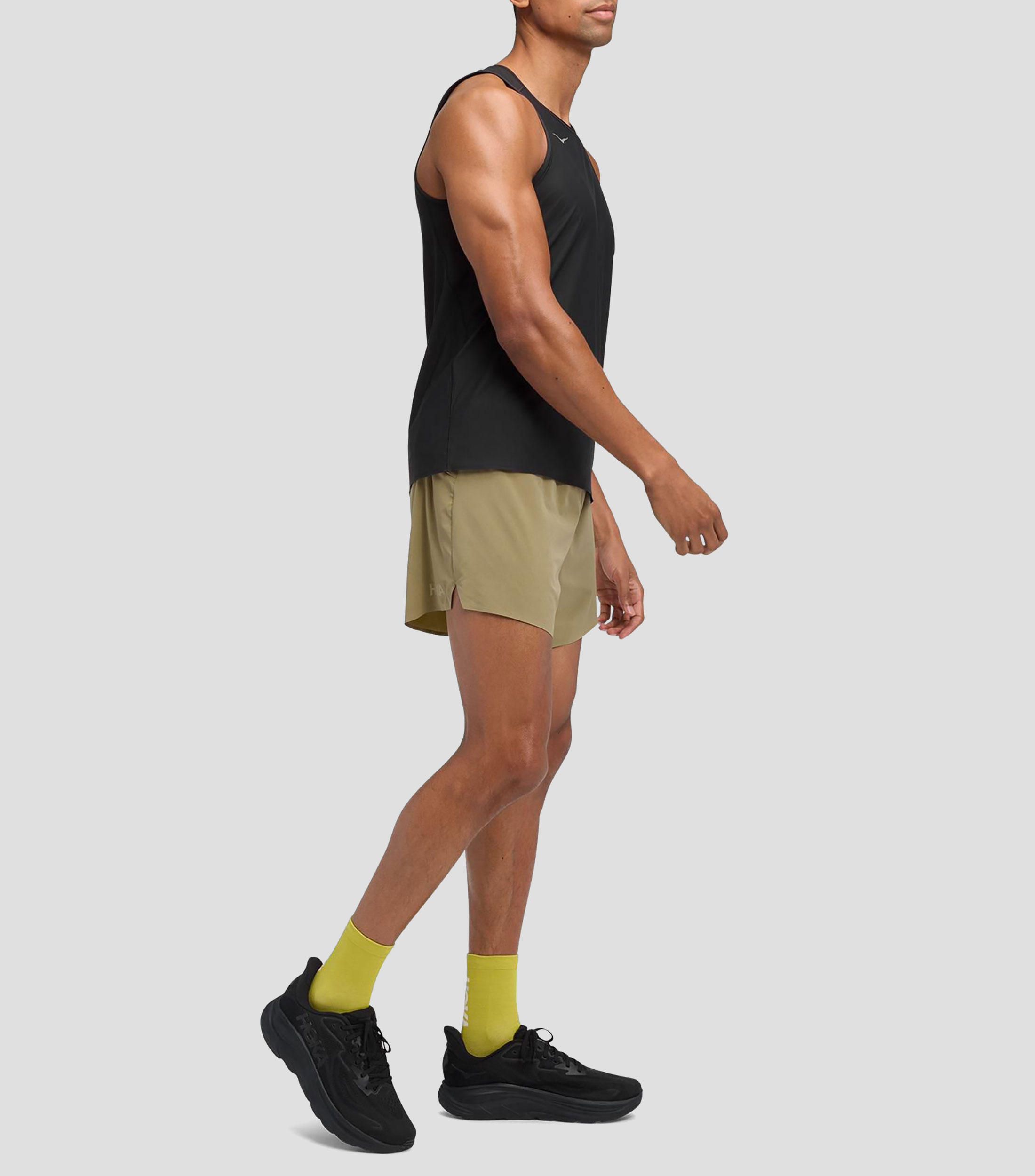 Short con calzoncillo para correr liso Hombre