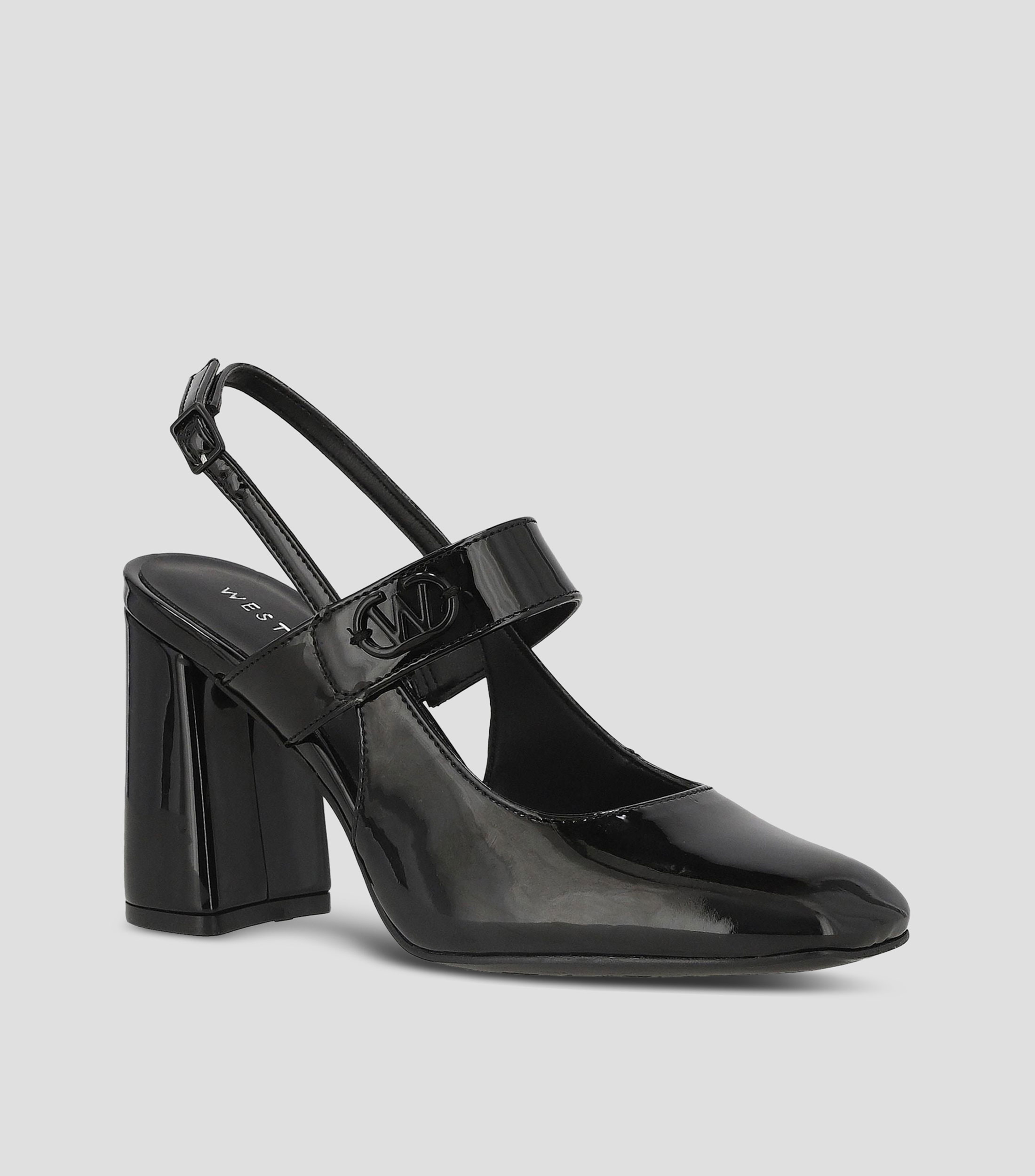 Zapatillas casuales tacón alto ancho lisas Mujer