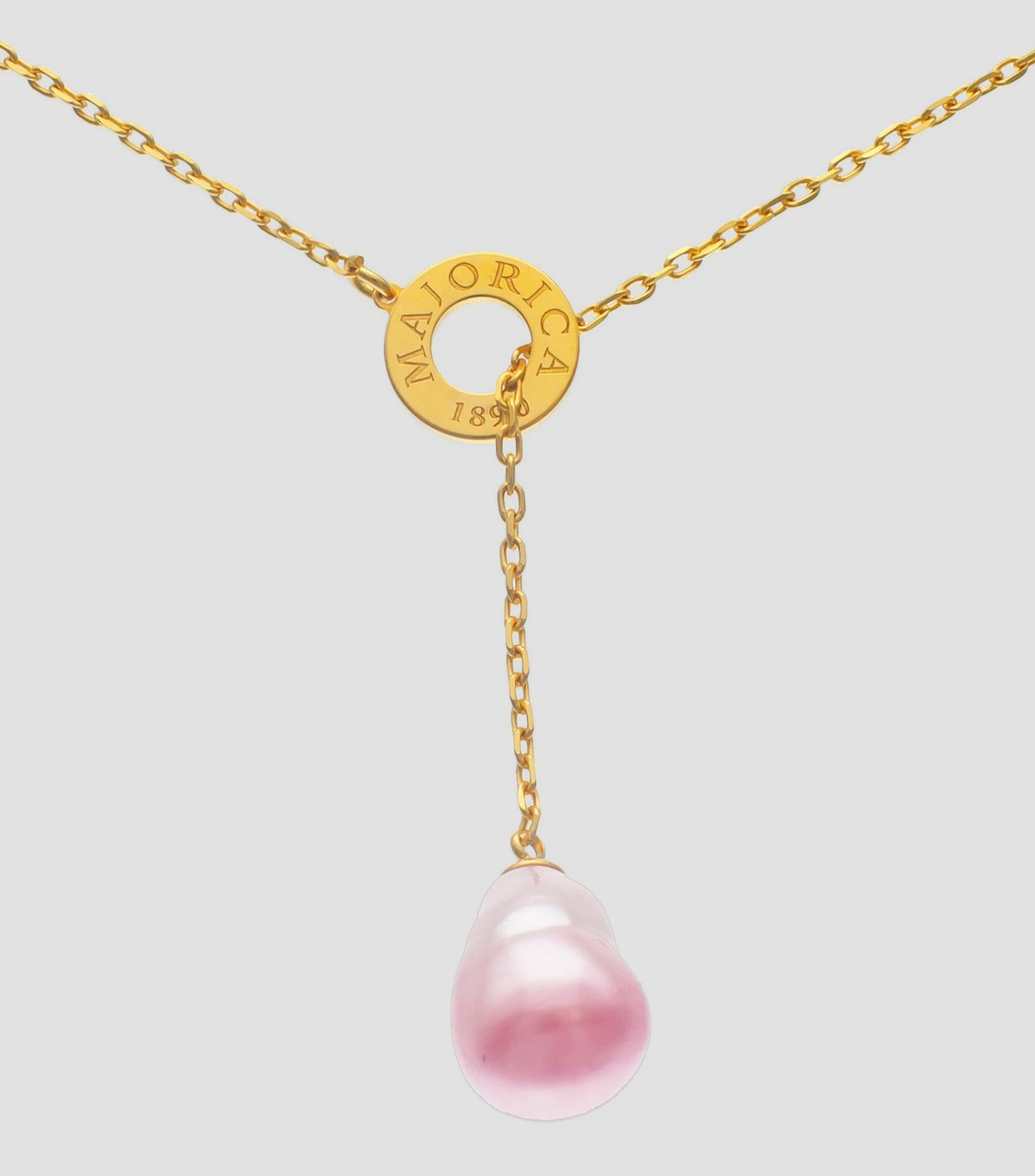 Collar en plata con perla Mujer