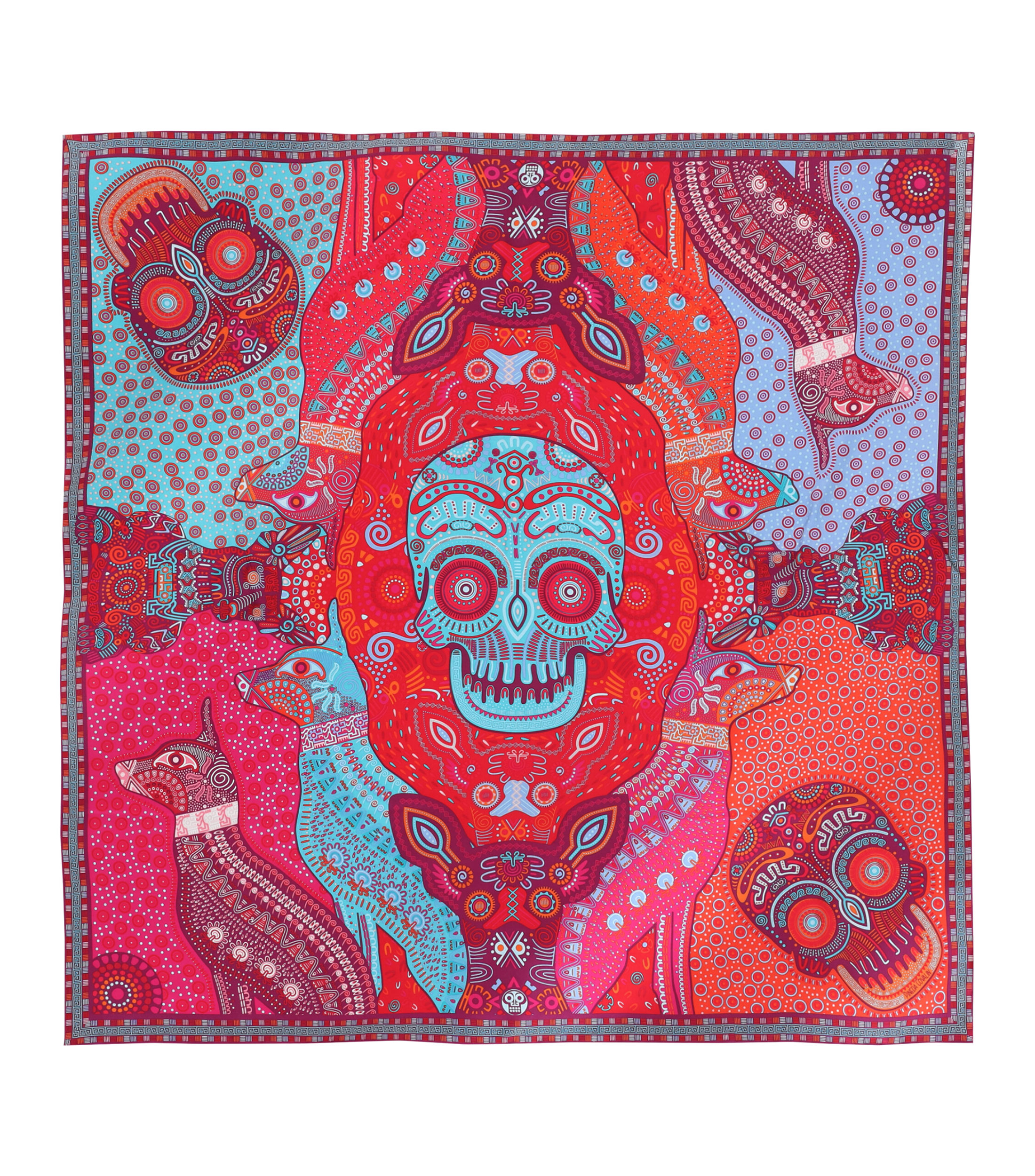 Mascada Día de Muertos rojo Mujer
