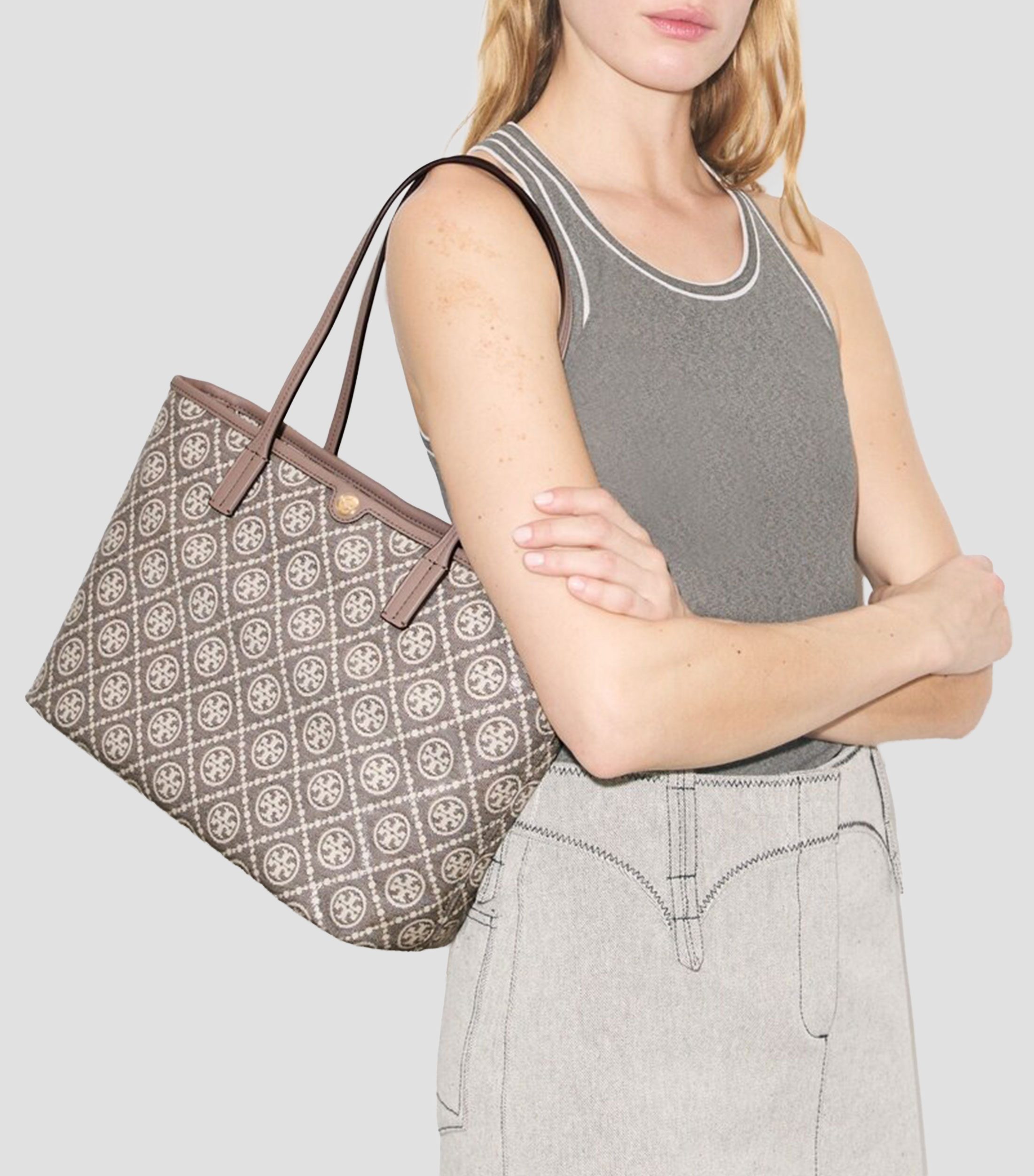 Bolsa Tote Estampada Monogram