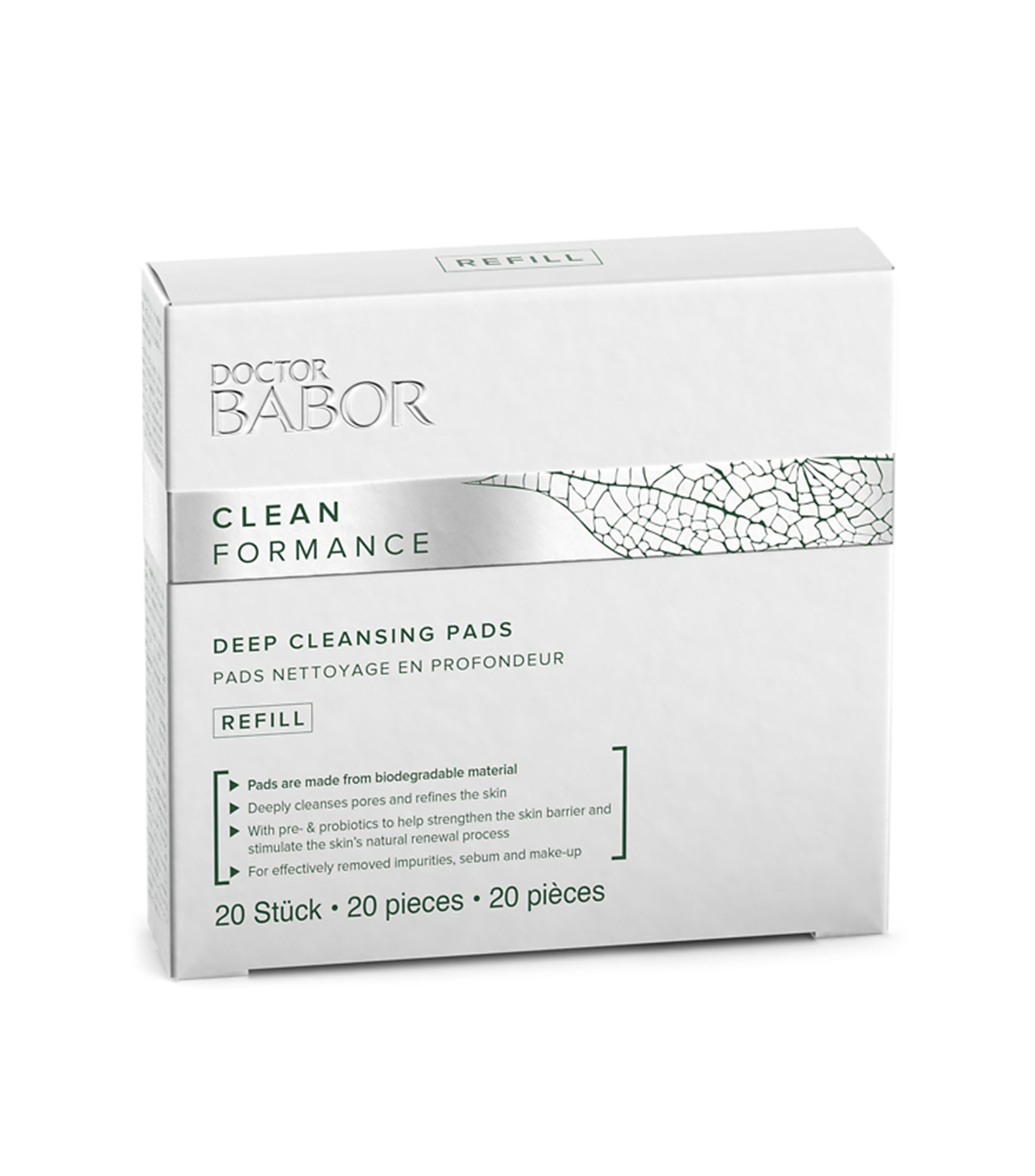 Almohadillas de limpieza para rostro Clean Formance, 20 piezas