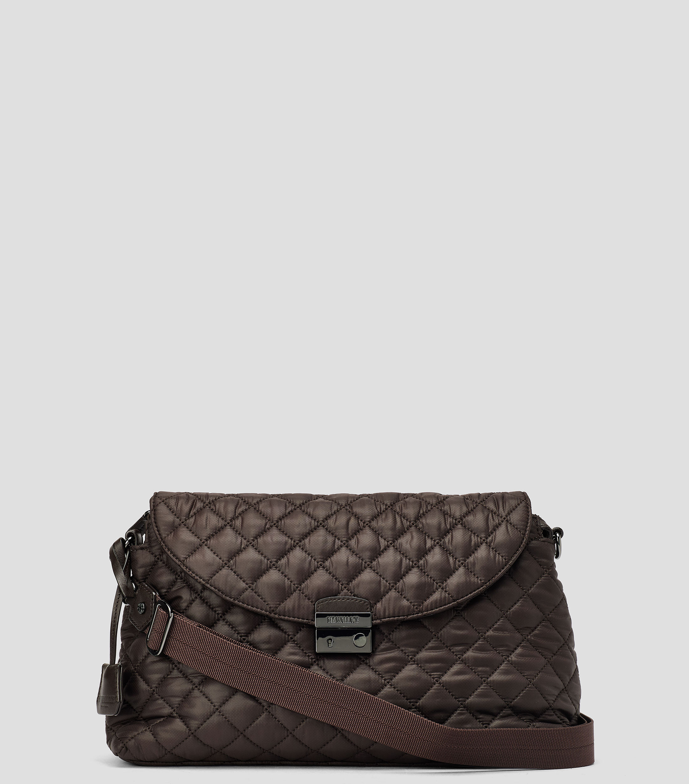 Bolsa crossbody Lock café lisa Mujer
