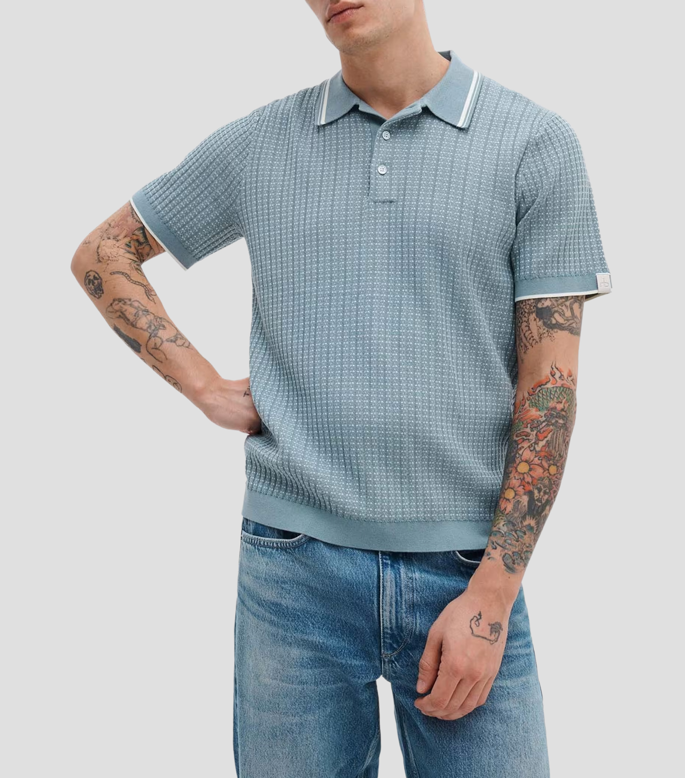 Suéter polo Hombre