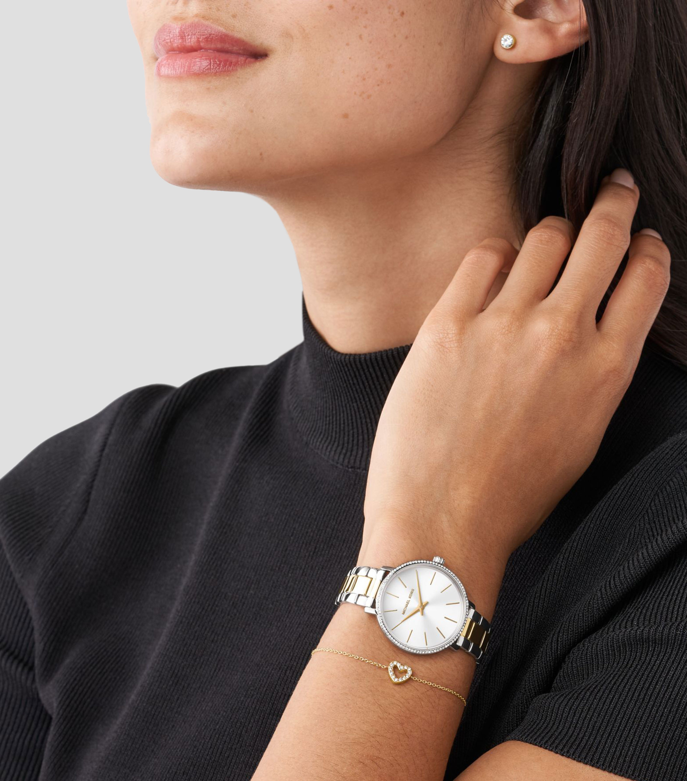 Set Reloj, Pulsera y Aretes para Mujer