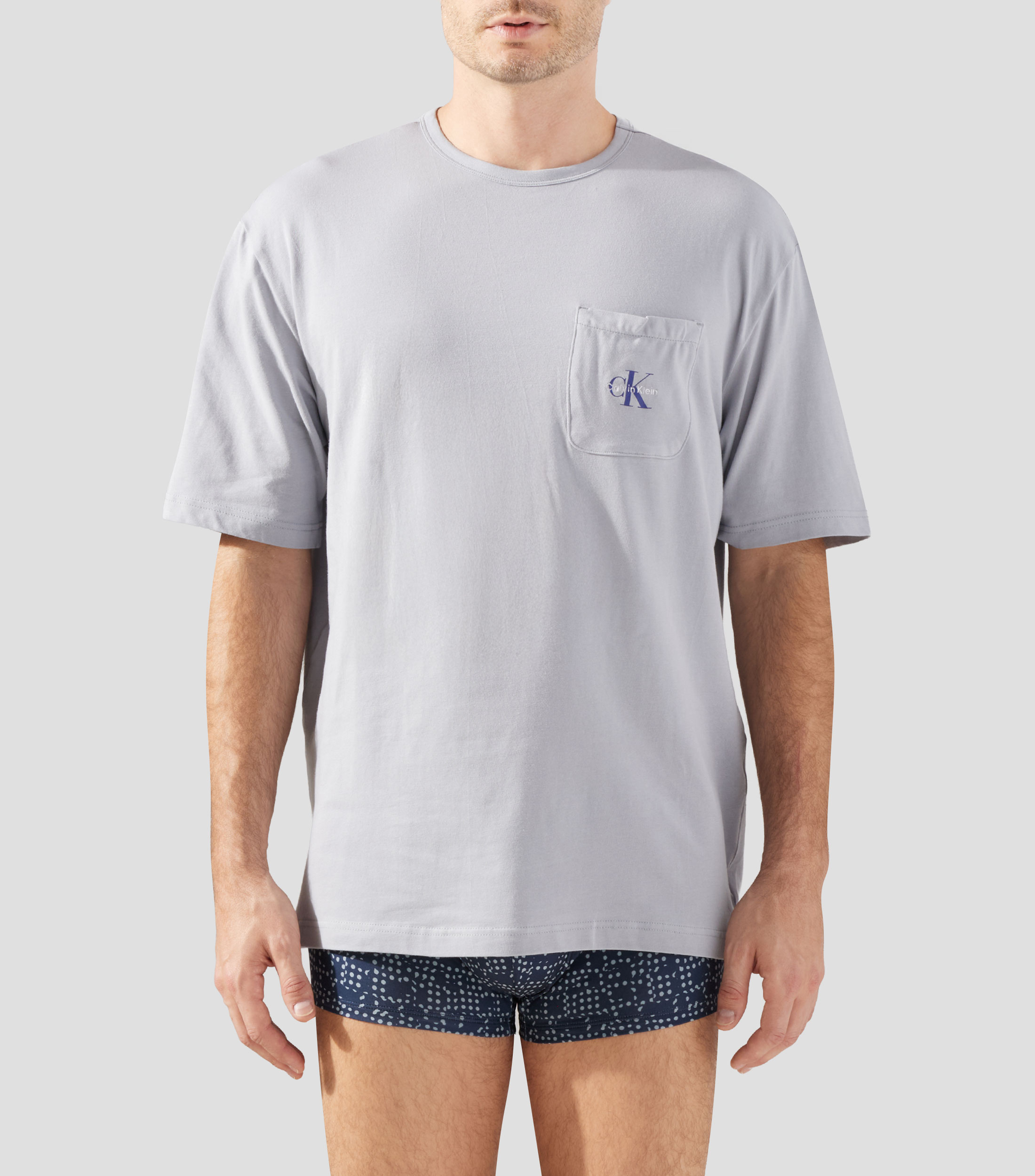 Playera pijama cuello redondo manga corta lisa Hombre
