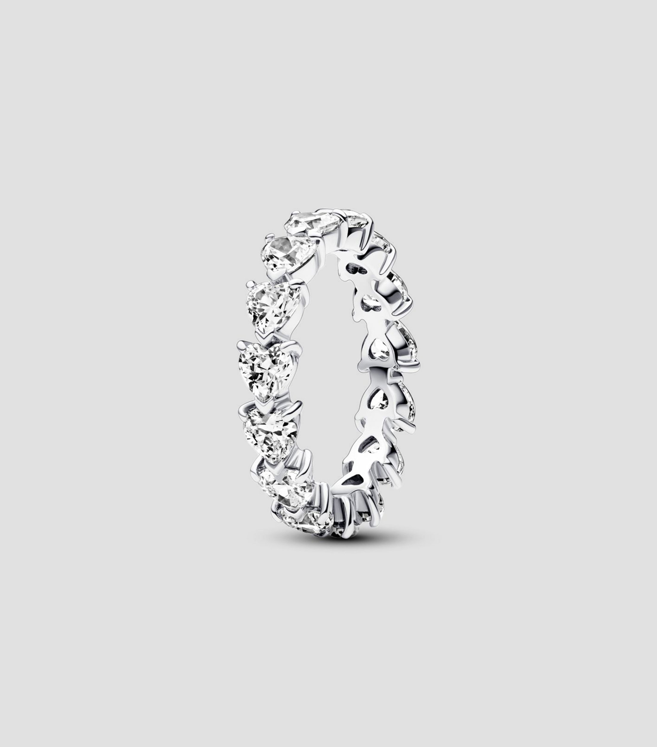 Anillo en plata Row of Heart Eternity Pandora Timeless con circonia cubica Mujer