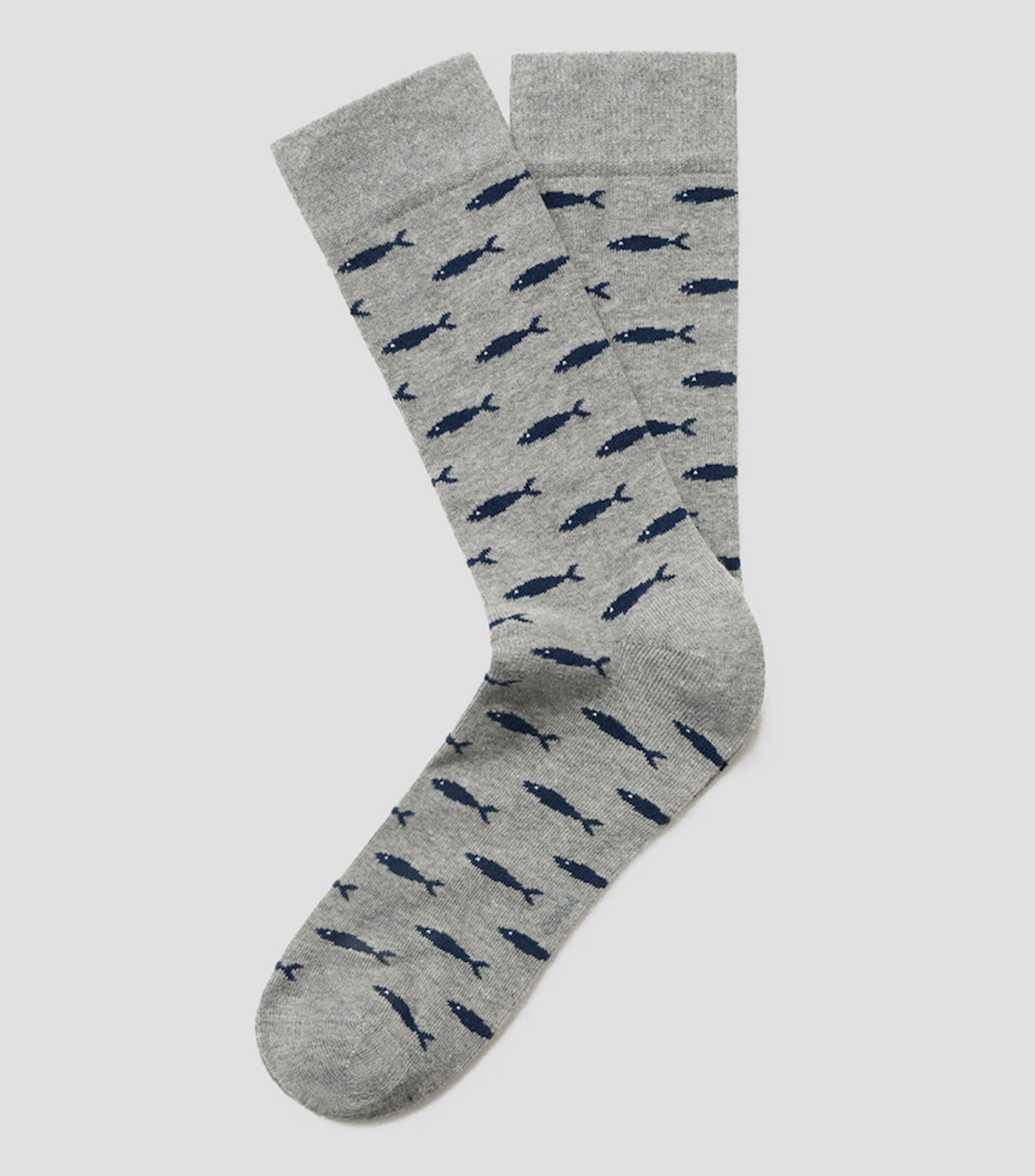 Calcetín con print de peces Hombre