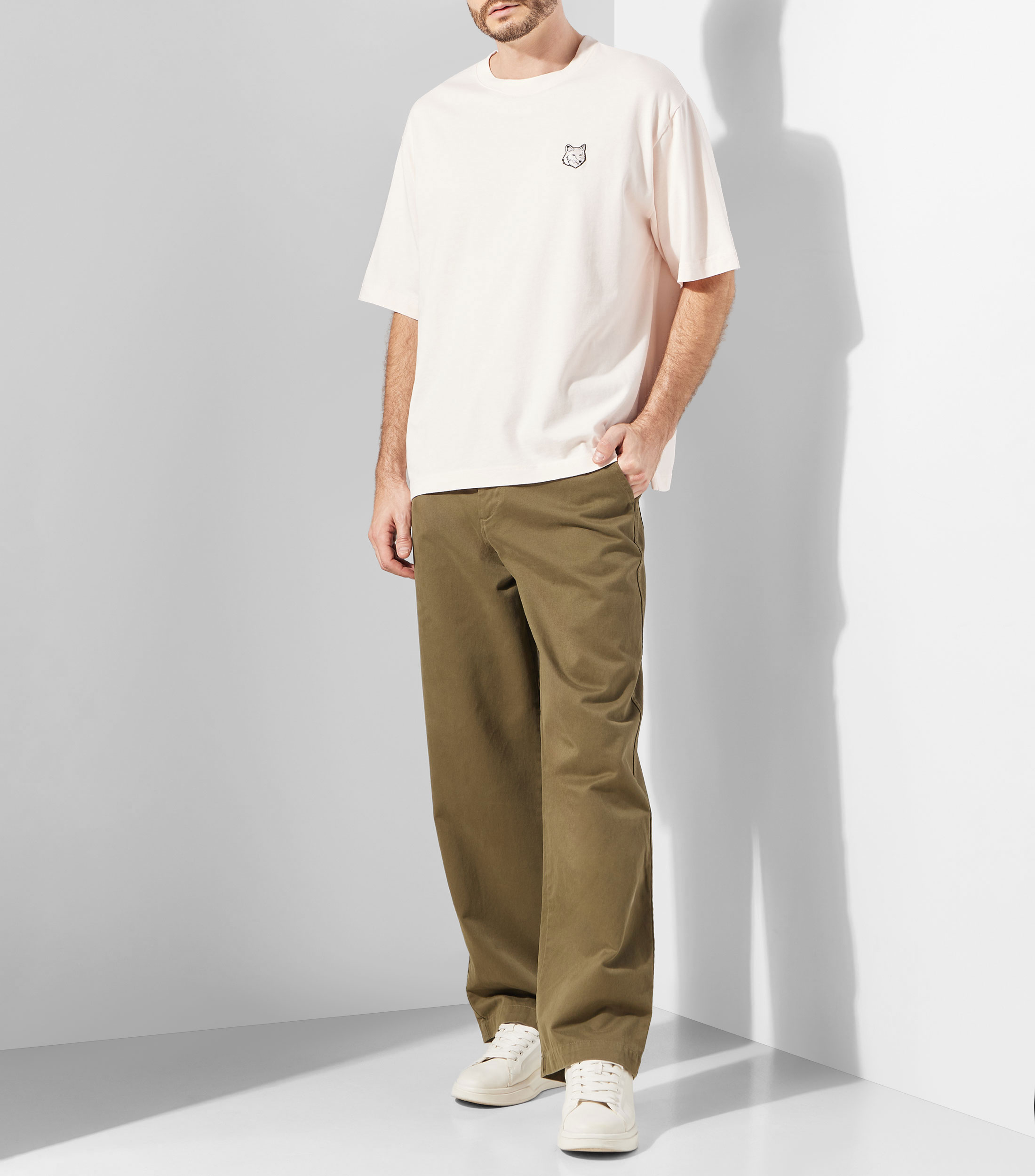 Playera cuello redondo manga corta lisa Hombre
