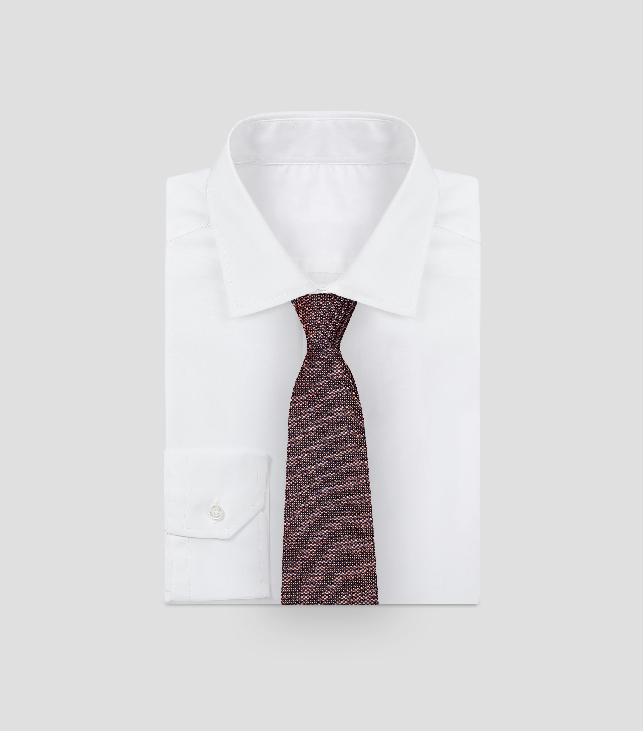 Corbata ancha de seda microdiseño