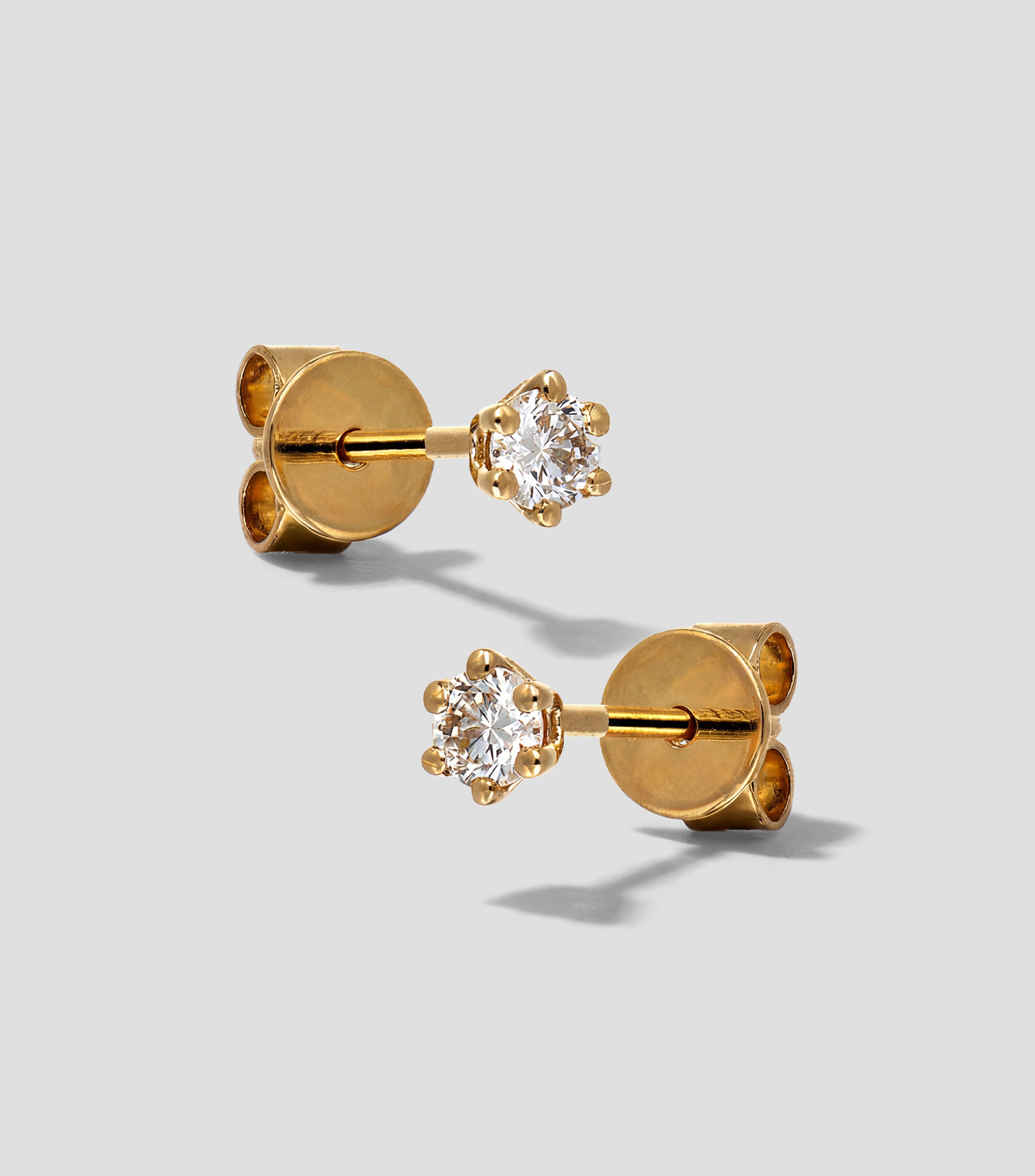 Broqueles en oro amarillo de 18 kilates con diamantes Mujer