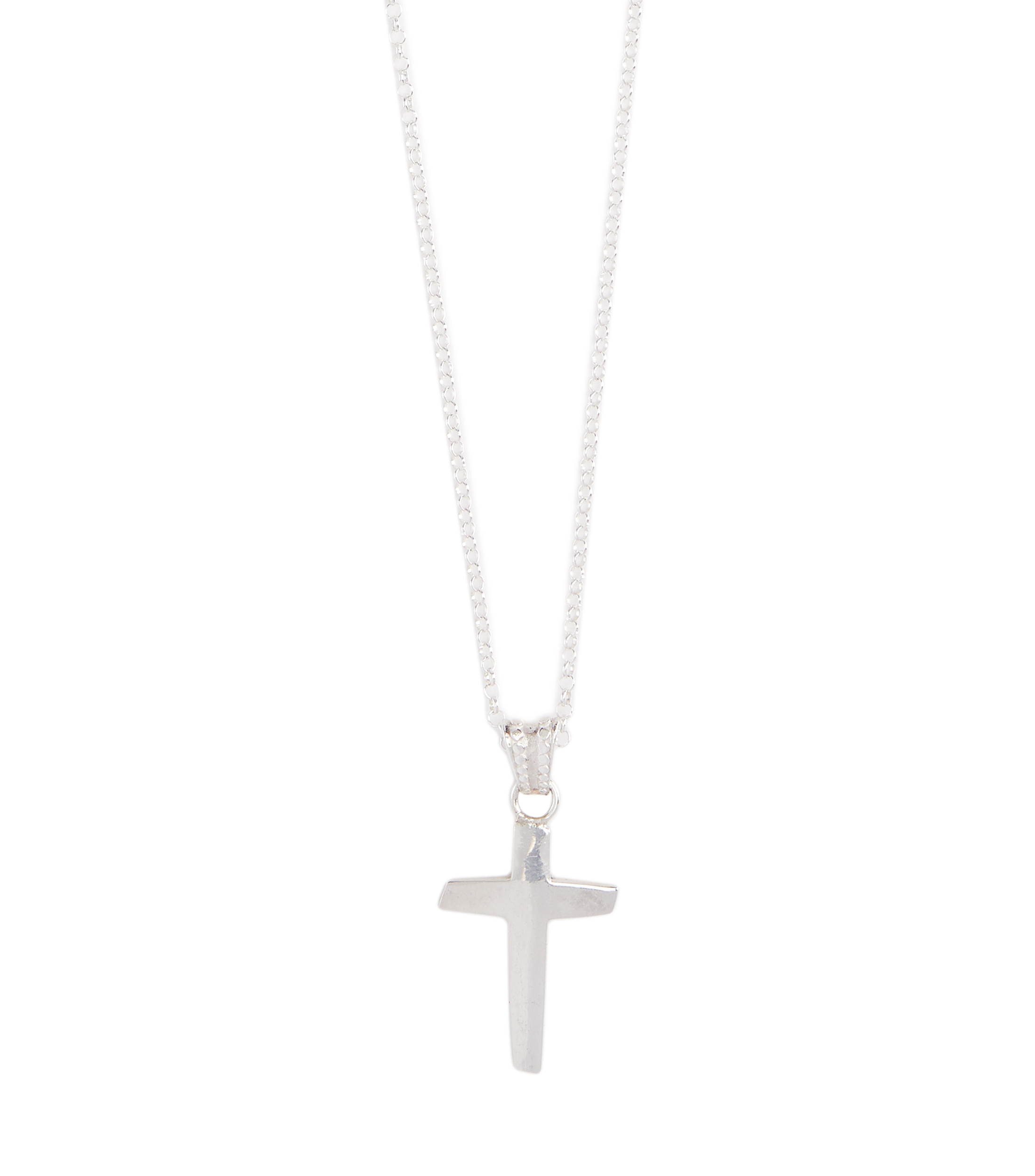 Dije Plain Cross en plata .925 Hombre