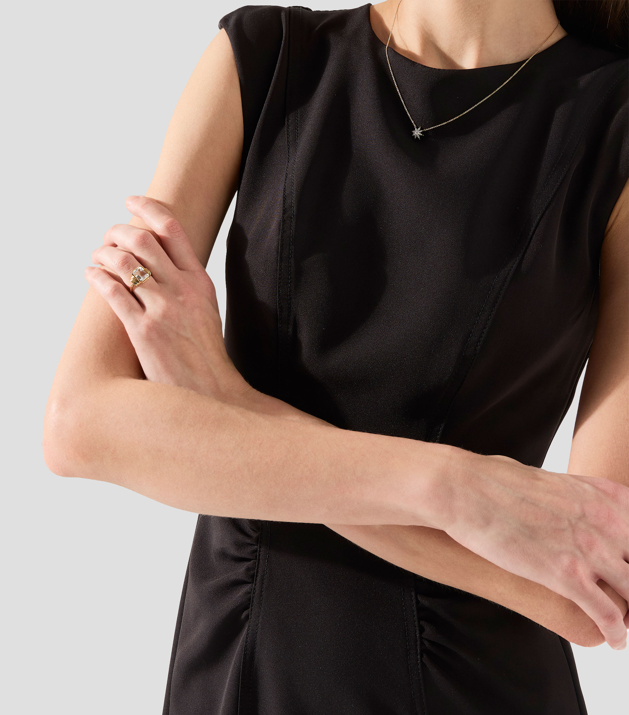 Anillo con Topacio Blanco Mujer