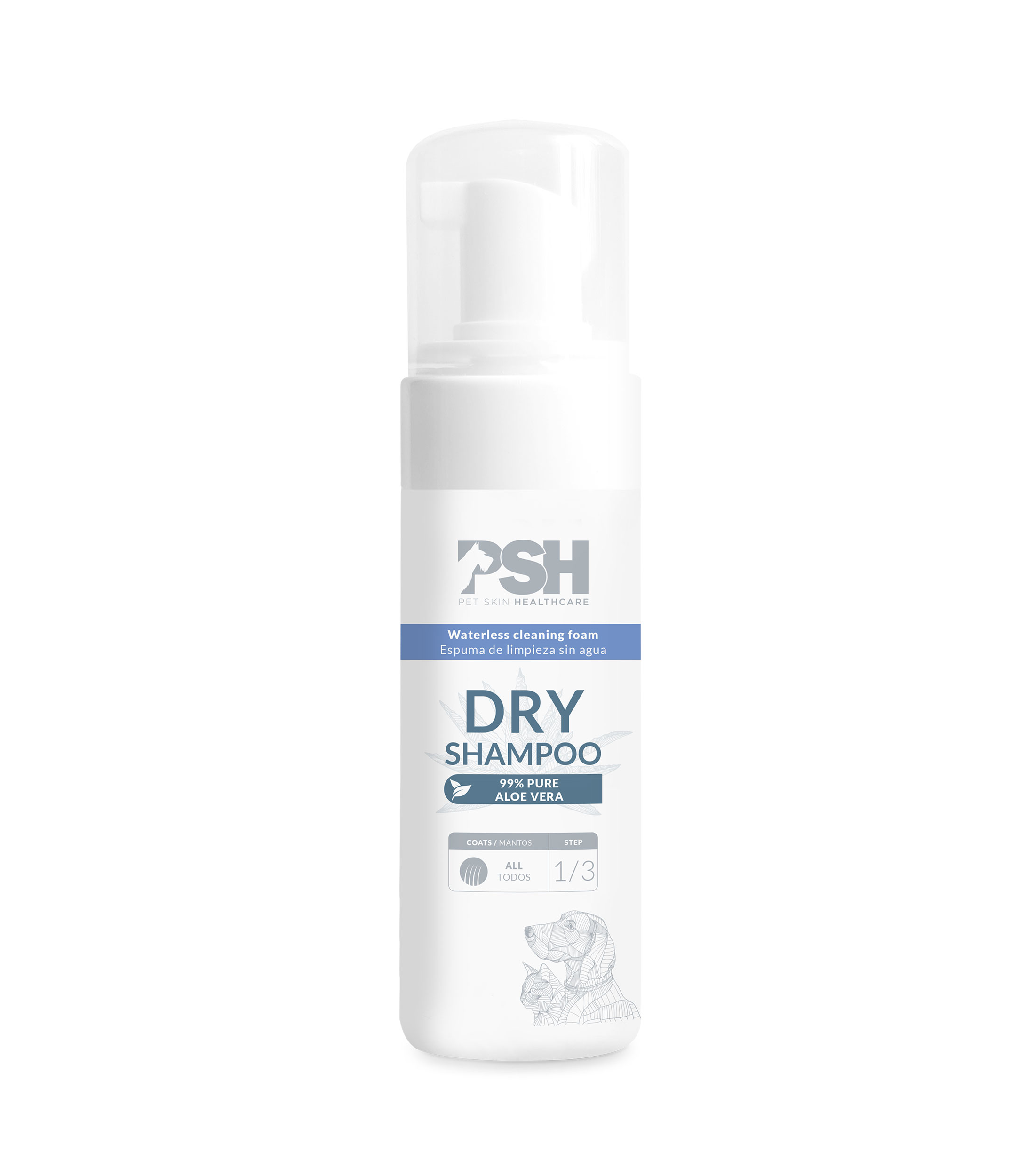 Shampoo en seco para mascota, 200 ml