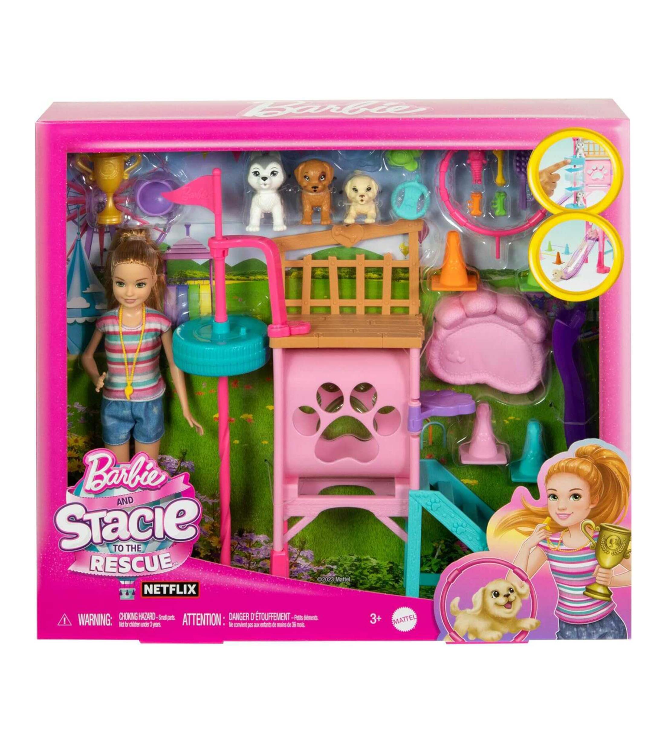Barbie Stacie Al rescate Parque de entrenamiento para cachorros