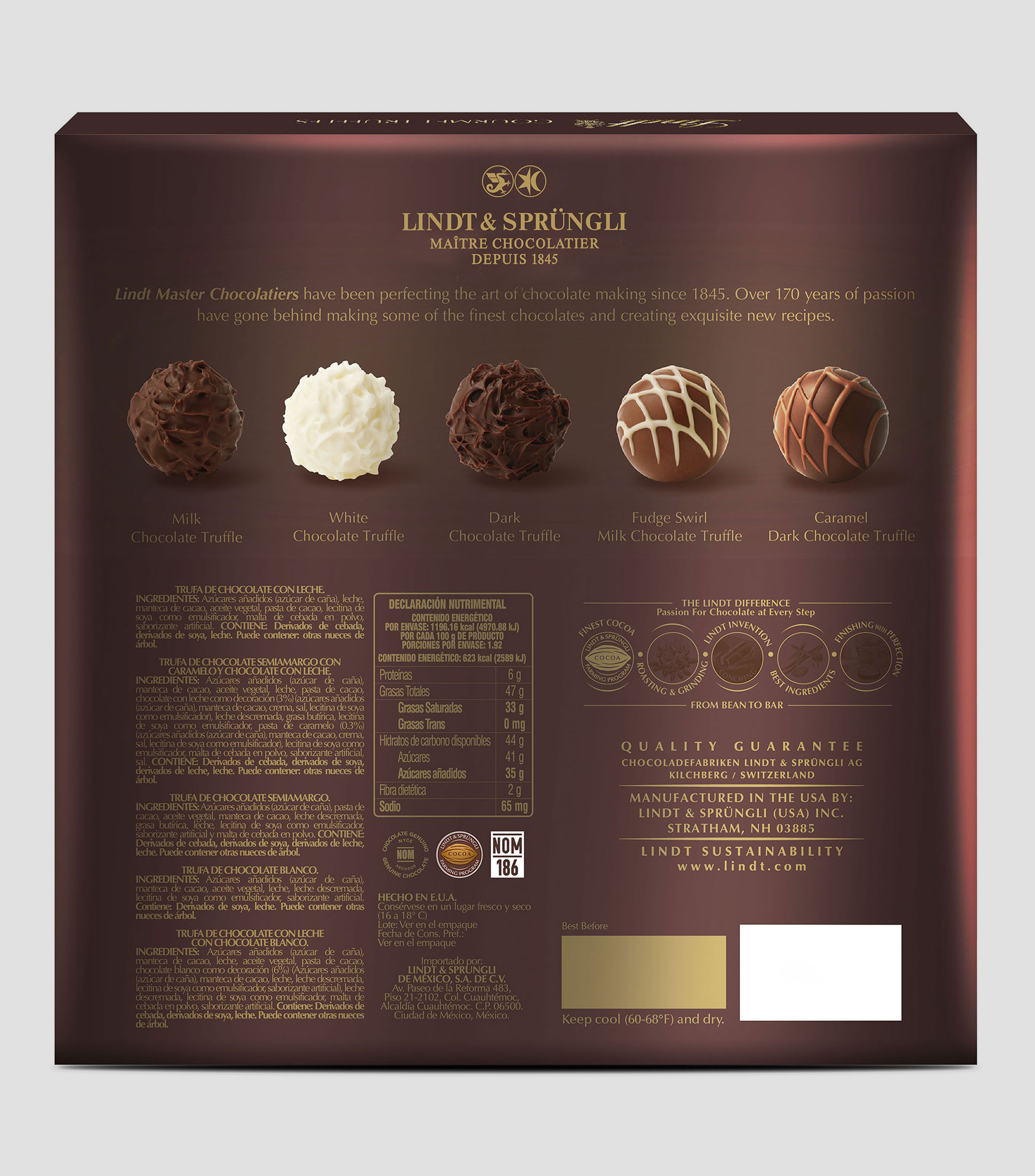 Chocolate Lindt Trufa Gourm Box, 192 g