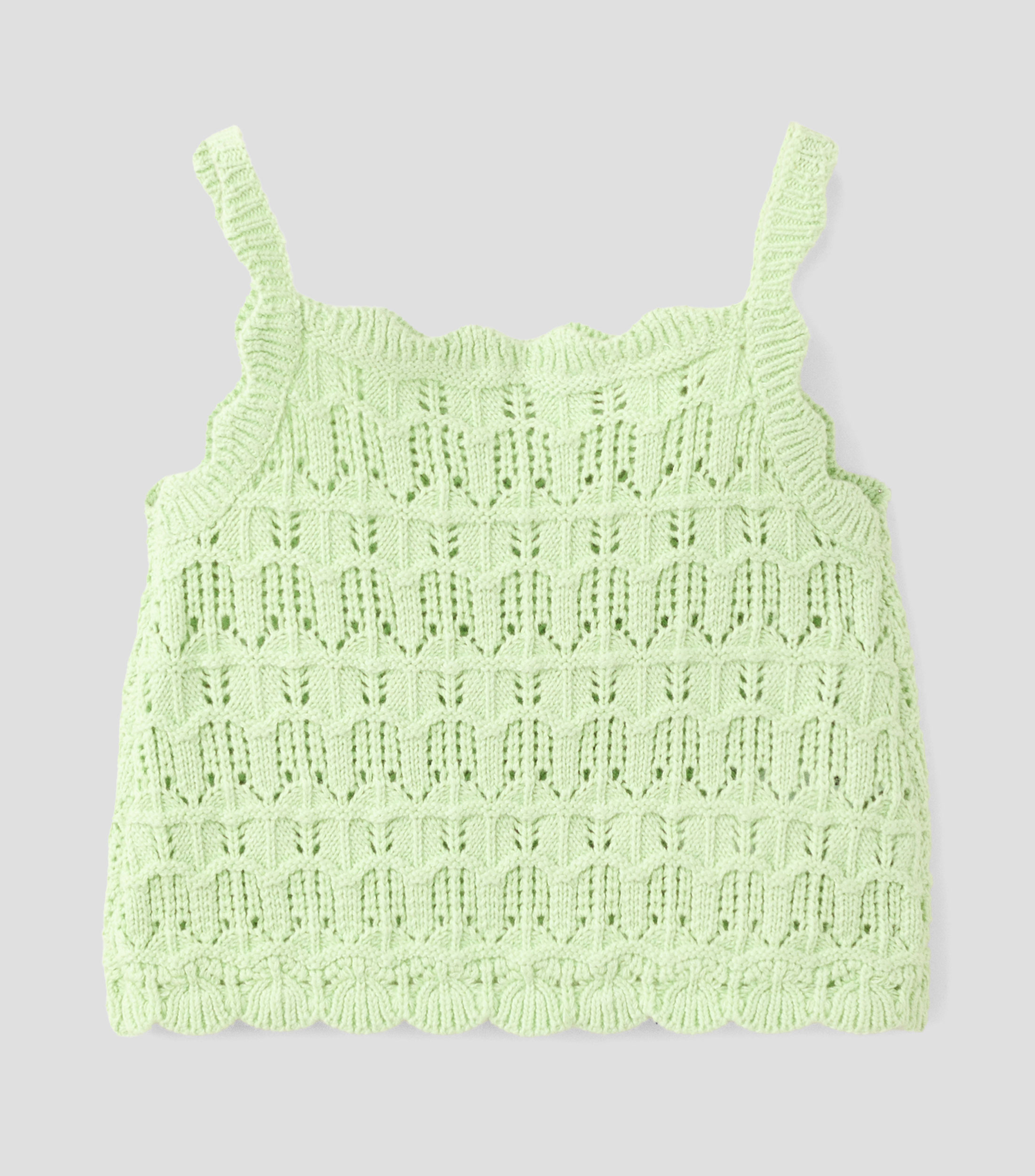 Blusa crochet sólido sin mangas Niña
