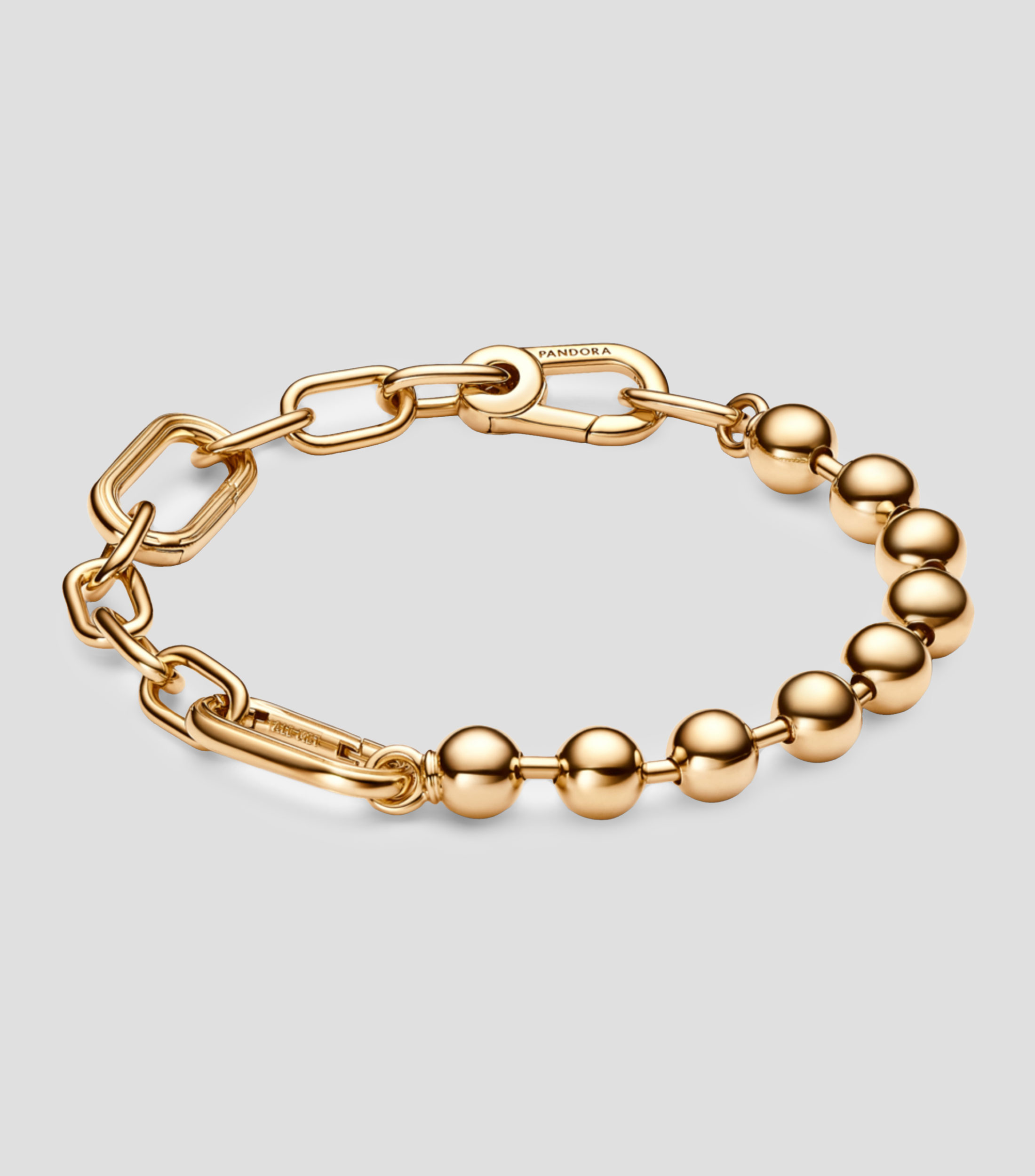 Brazalete con eslabones y esferas Mujer