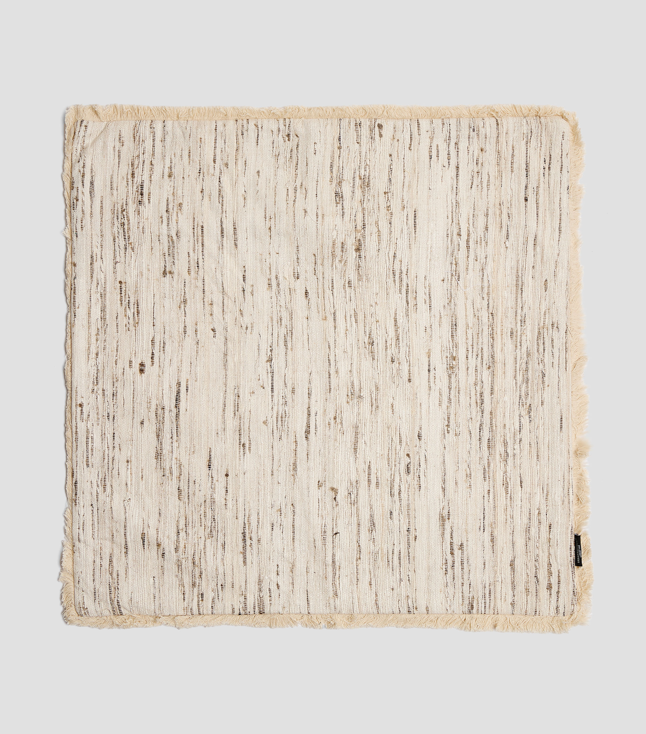 Funda para cojín mini de algodón beige claro