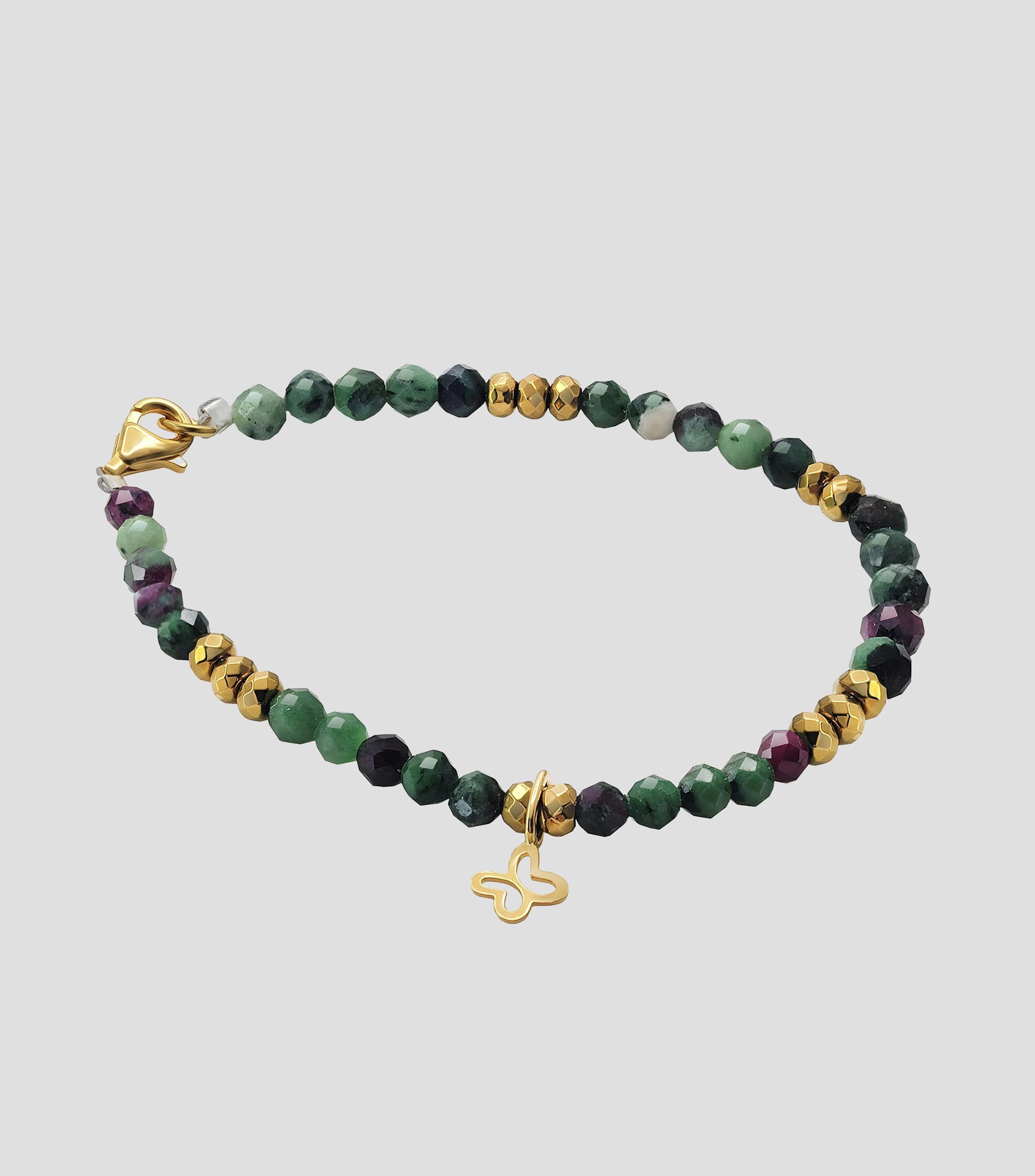 Pulsera en Plata .925 con rubí zoisita Mujer