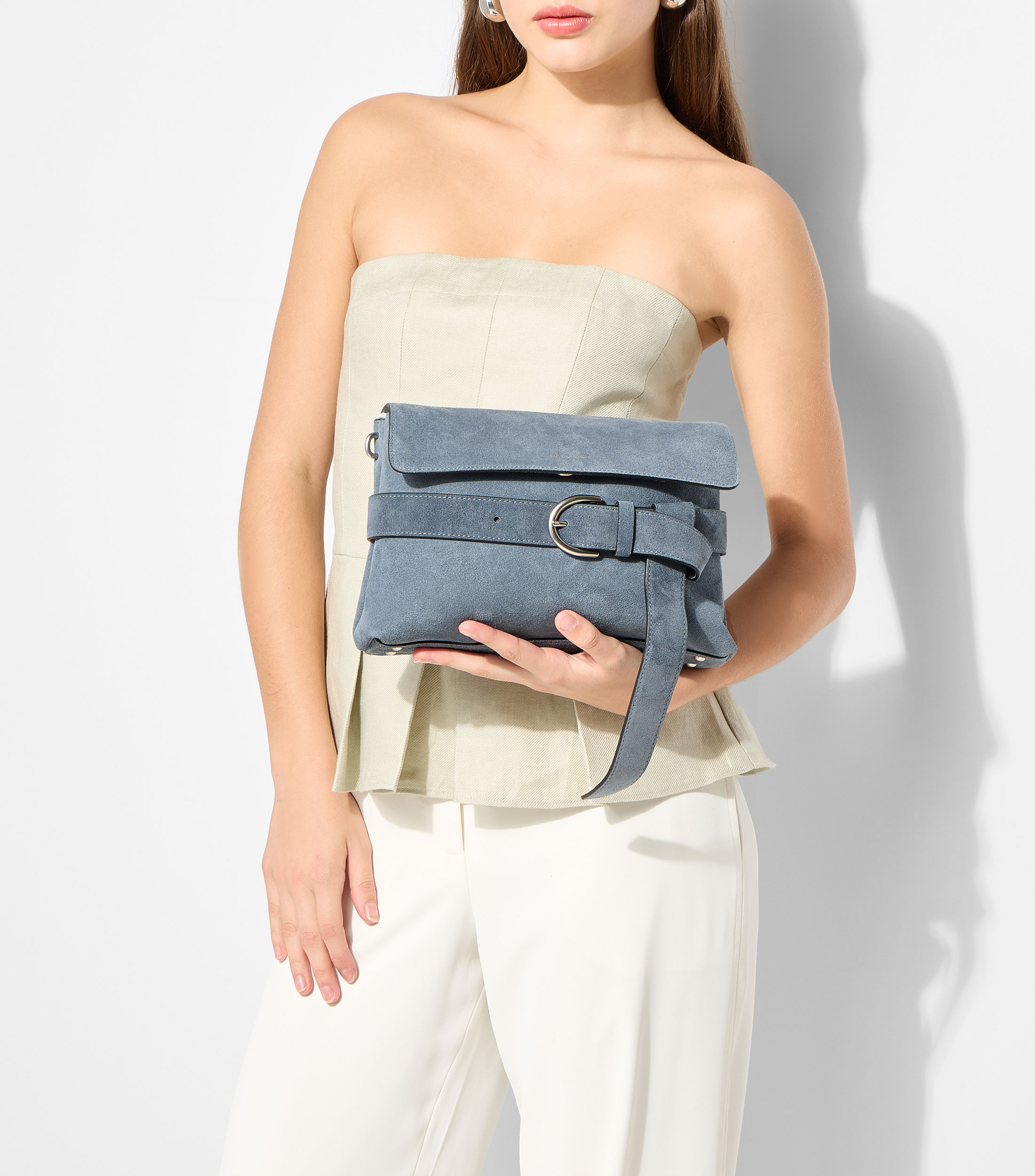 Bolsa Crossbody Lexington en cuero de vaca lisa Mujer
