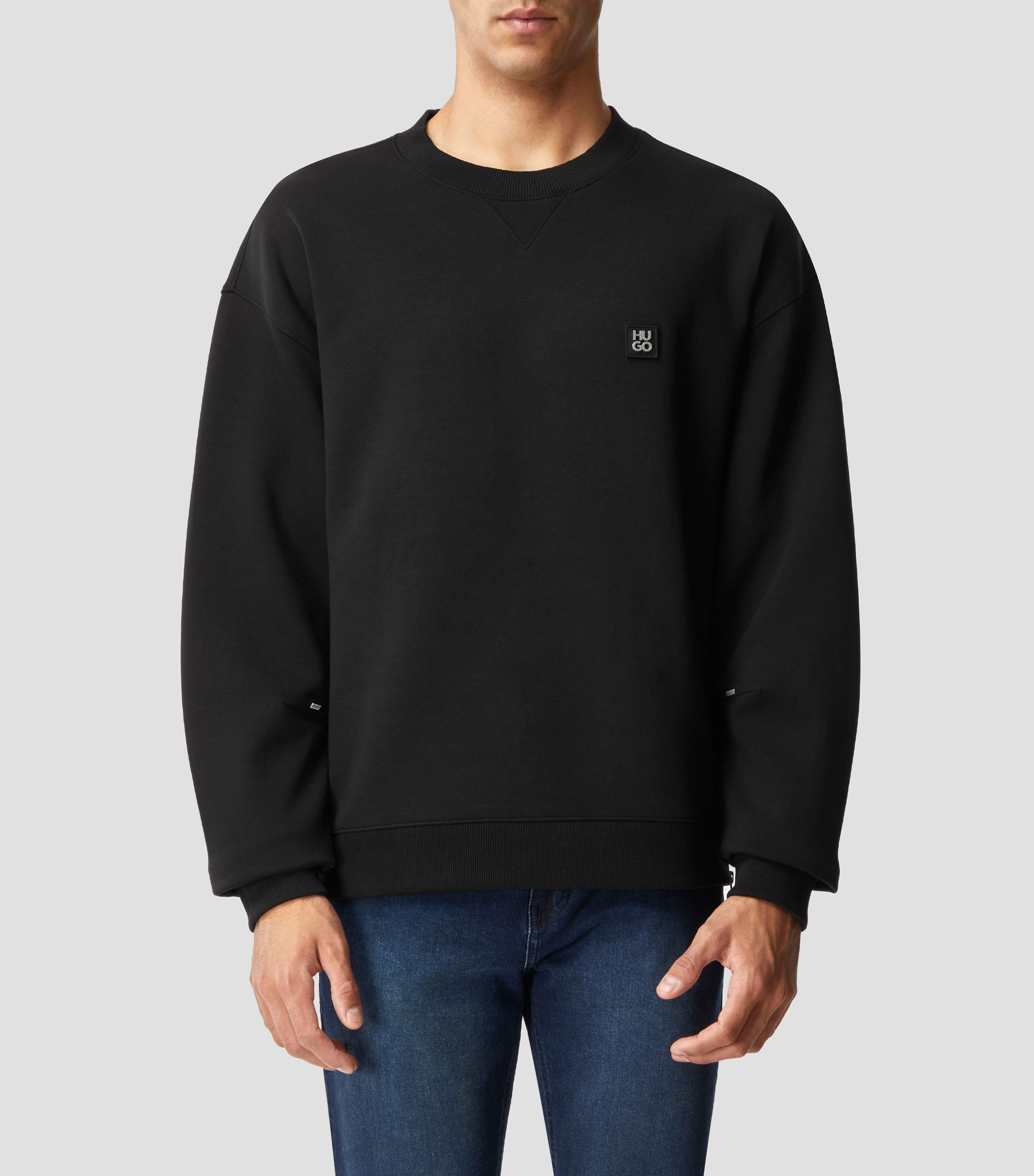 Sudadera de algodón con logo apilado Hombre