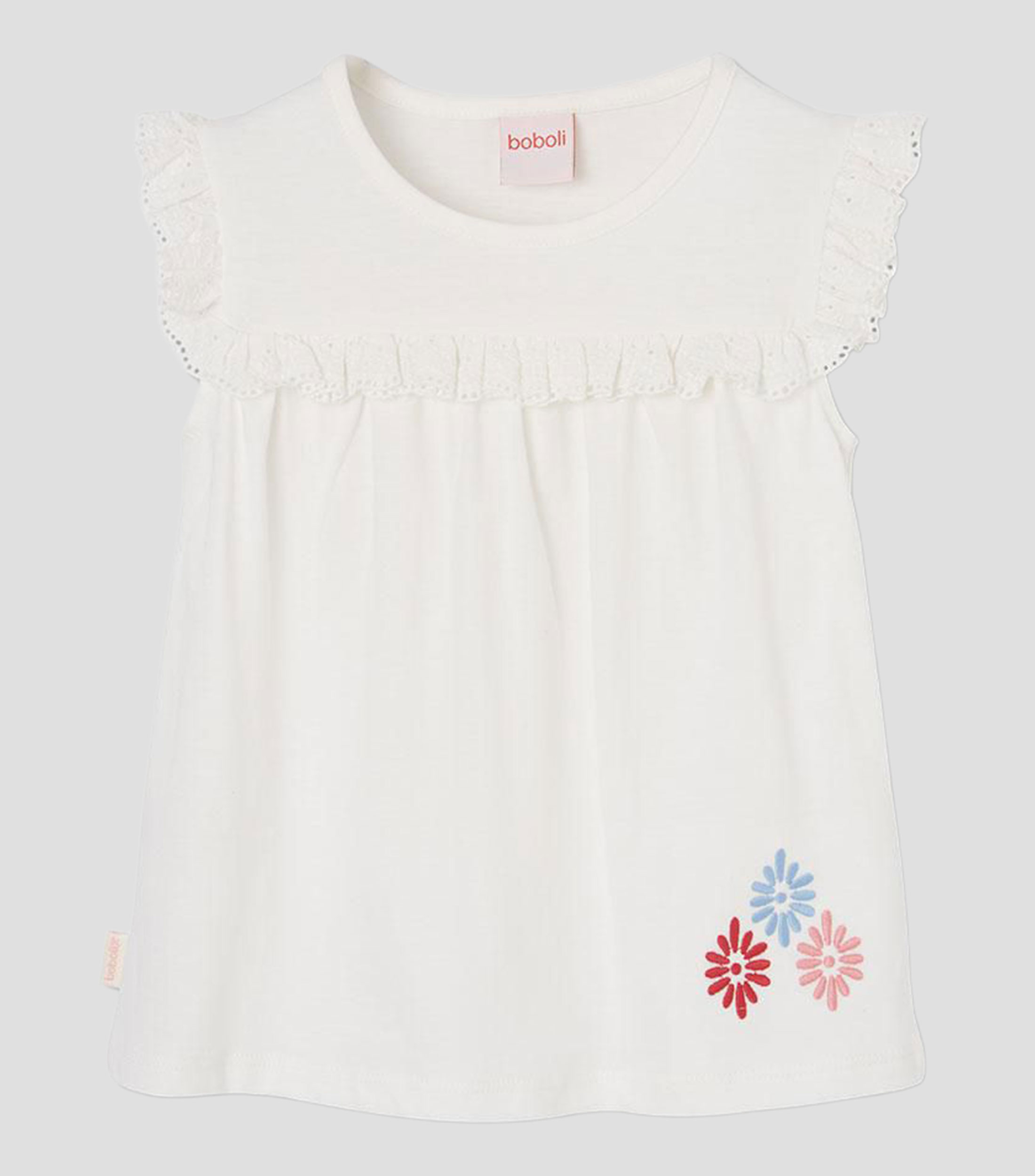 Playera cuello redondo manga corta lisa Bebé