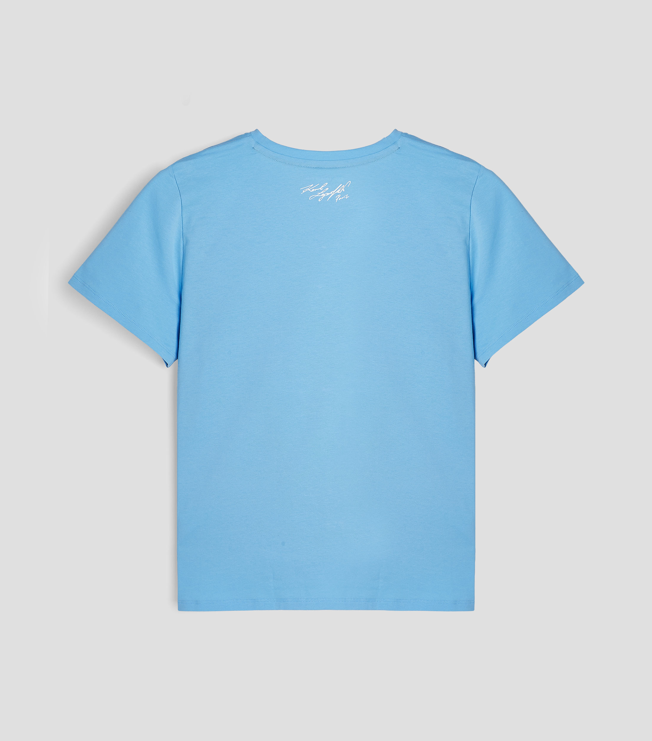Playera de cuello redondo con manga corta estampada Mujer