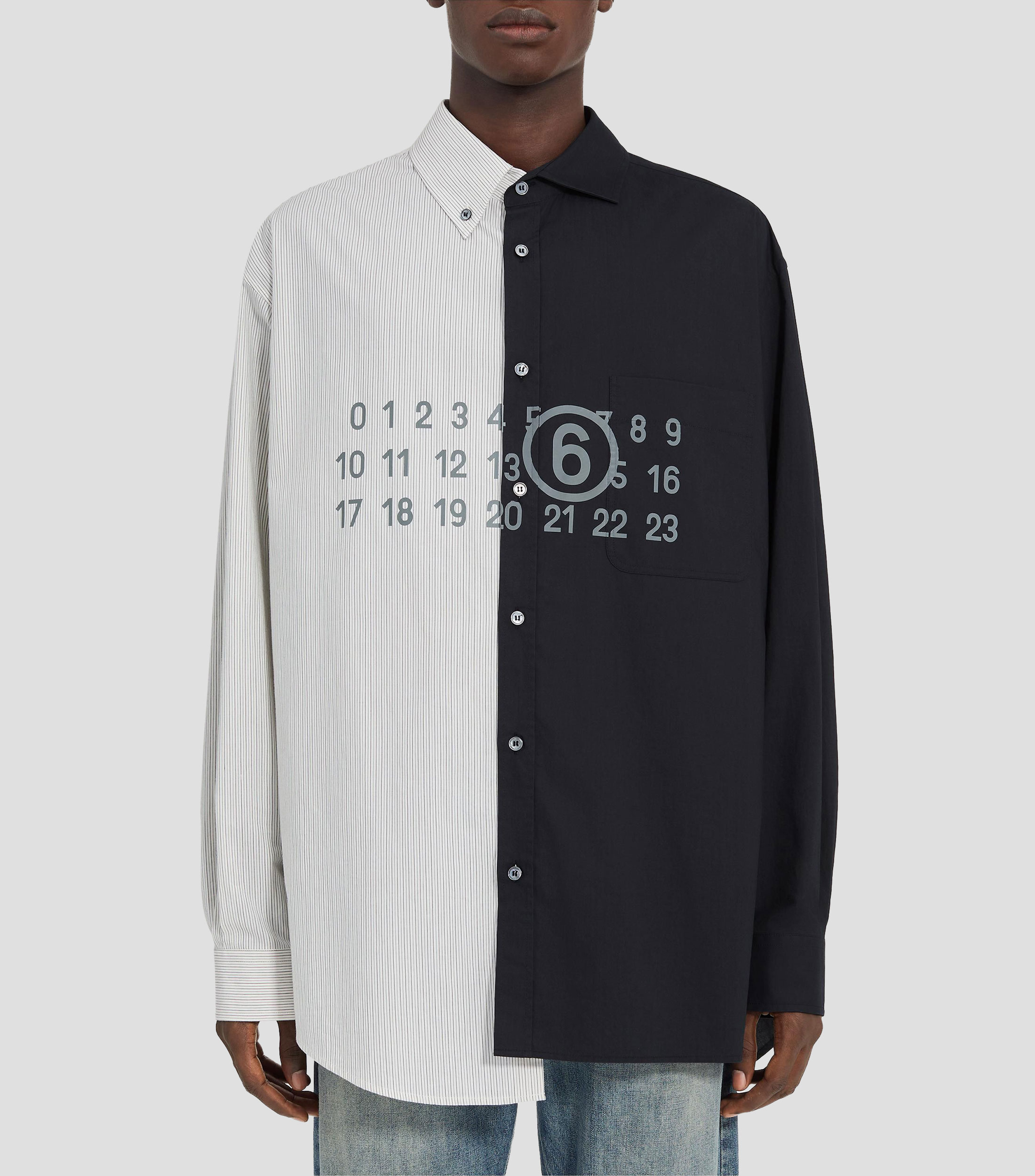 Camisa estampada con manga larga Hombre