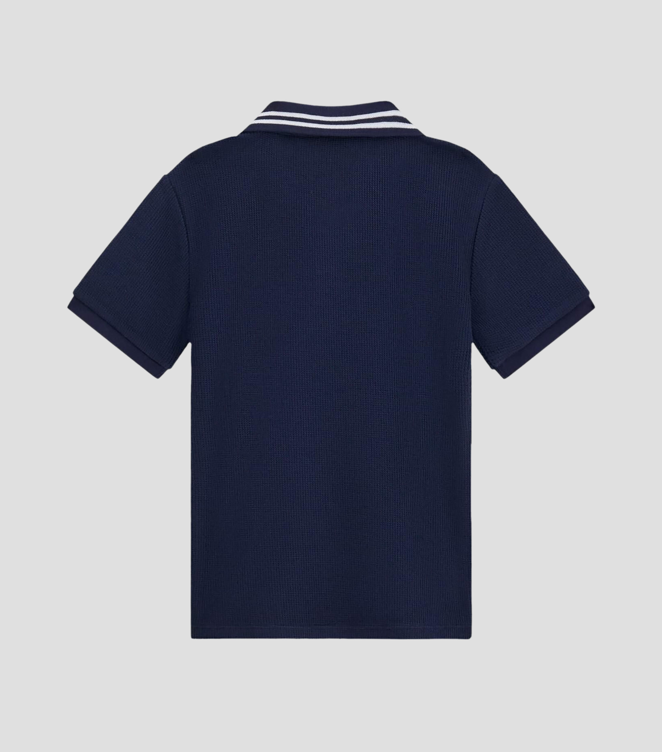 Playera tipo Polo manga corta con microdiseños Niño