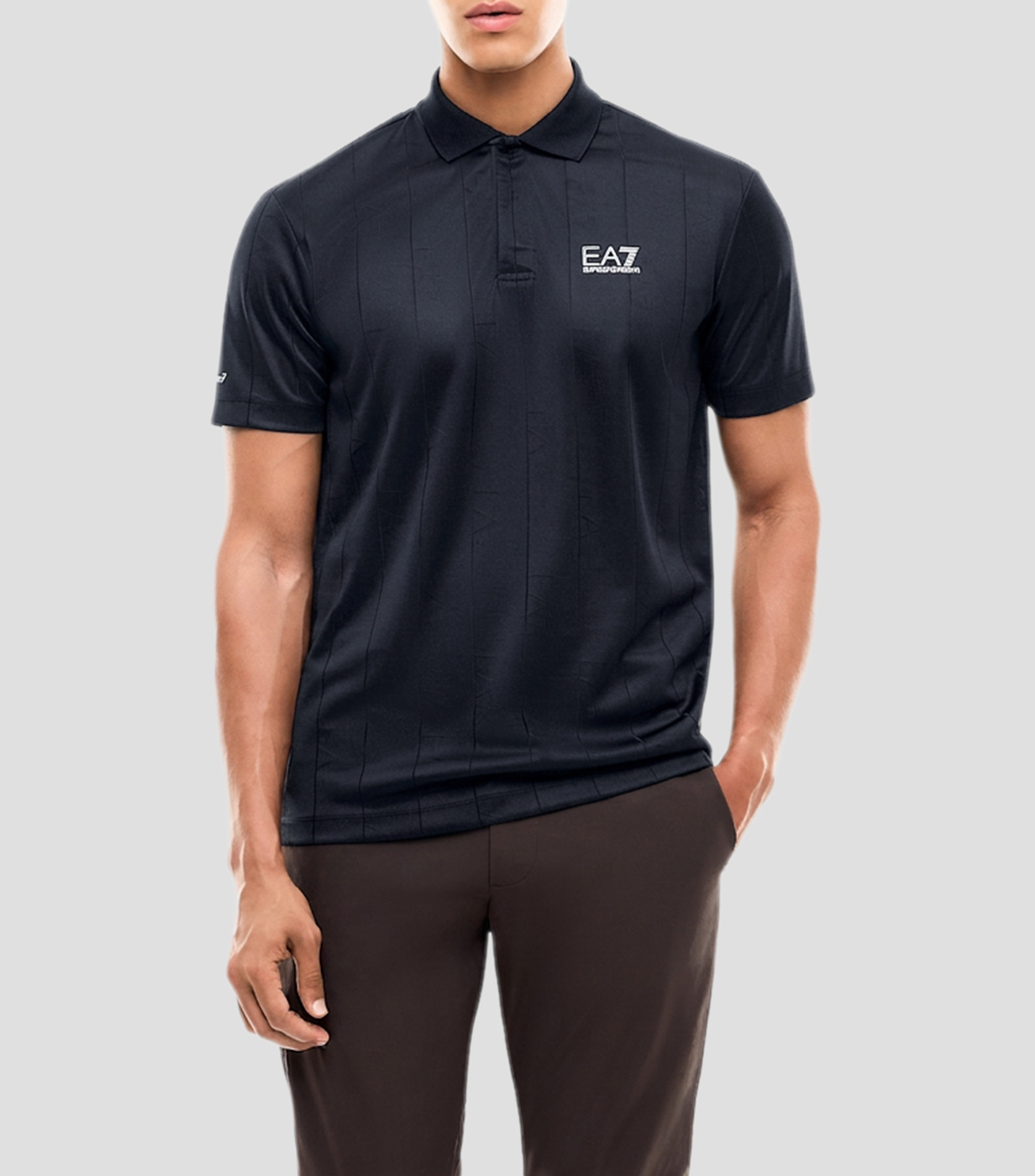 Playera Tipo Polo Manga Corta Sólido Hombre