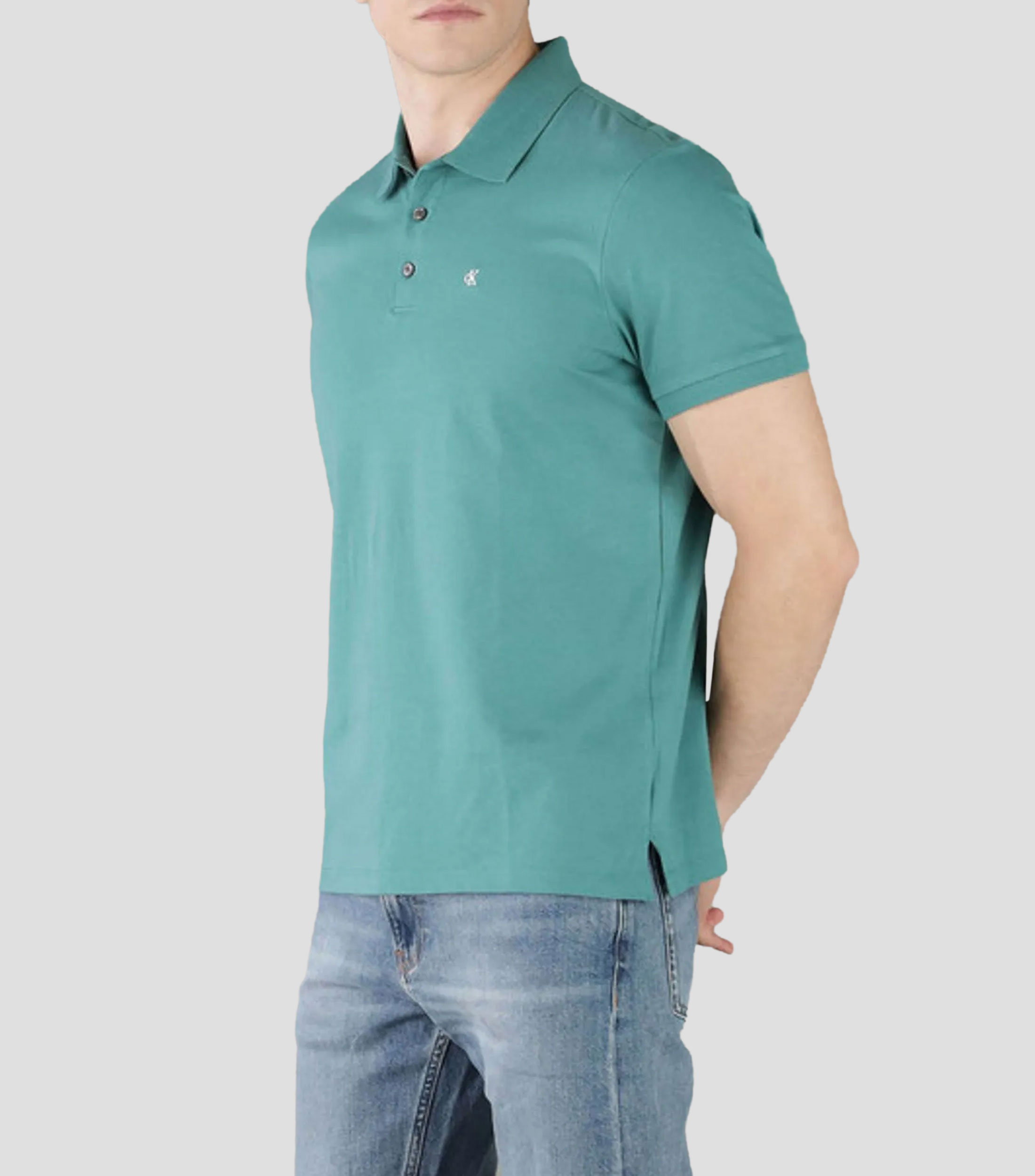 Playera tipo polo manga corta lisa Hombre
