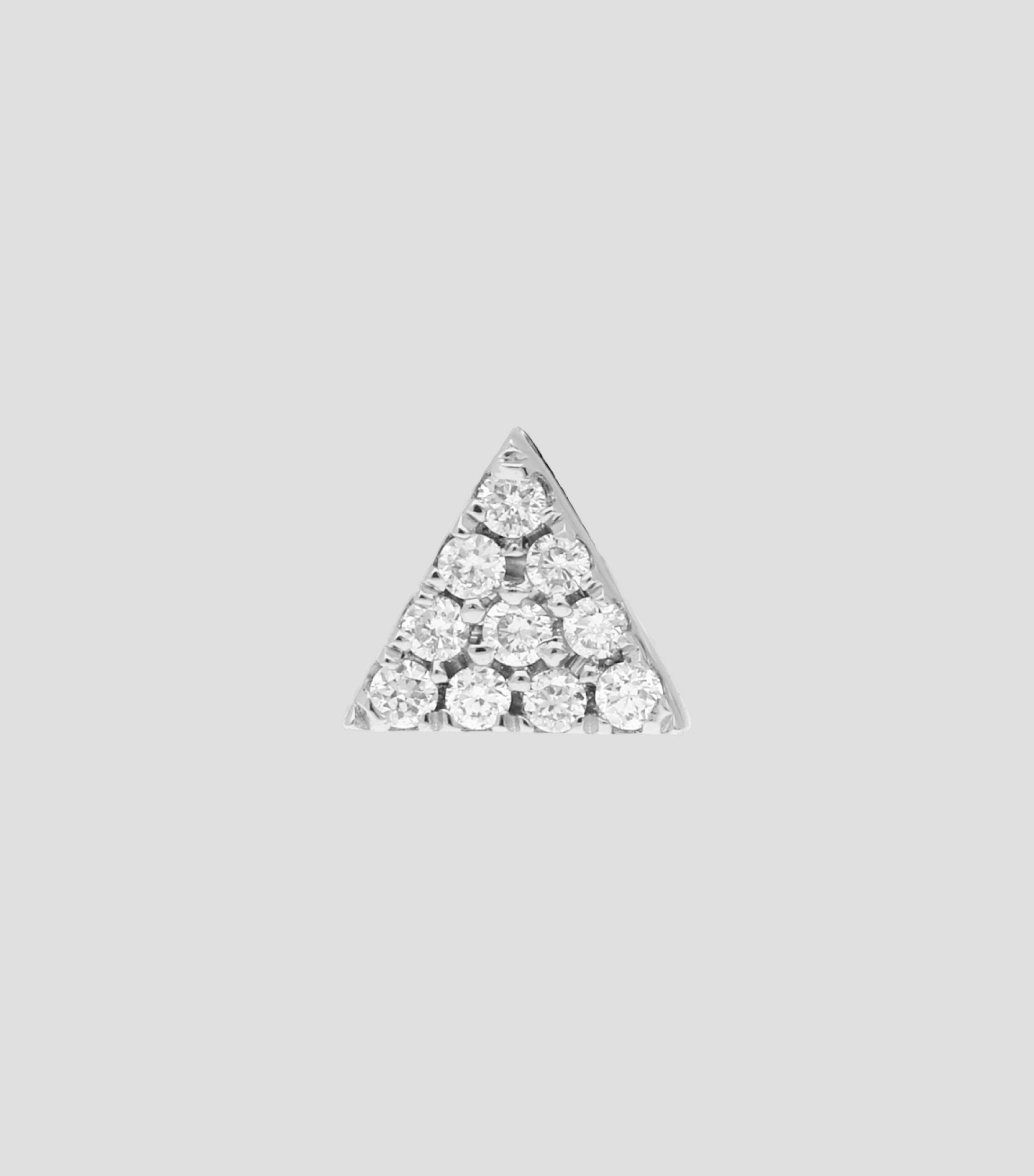 Broqueles en oro blanco de 18 Kts con diamantes Mujer