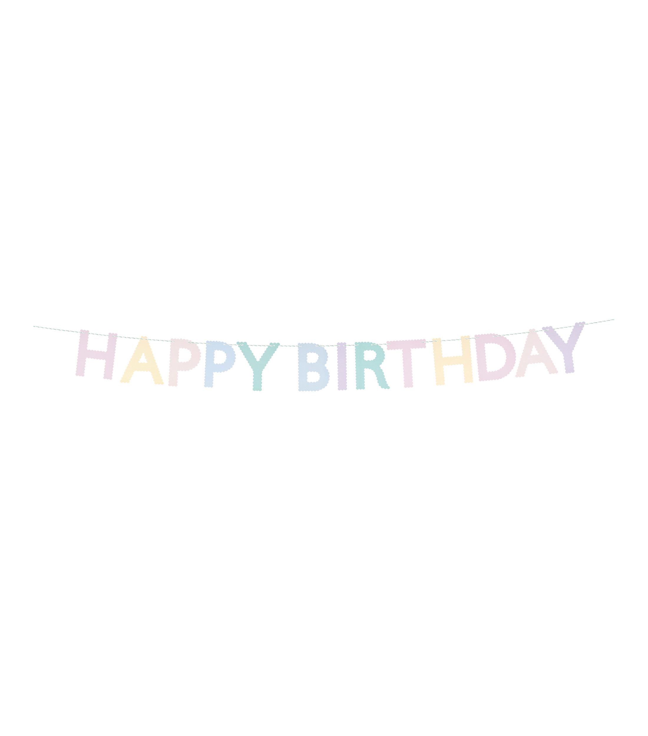 Guirnalda de cumpleaños - Scallop Pastel Happy Birthday Garland