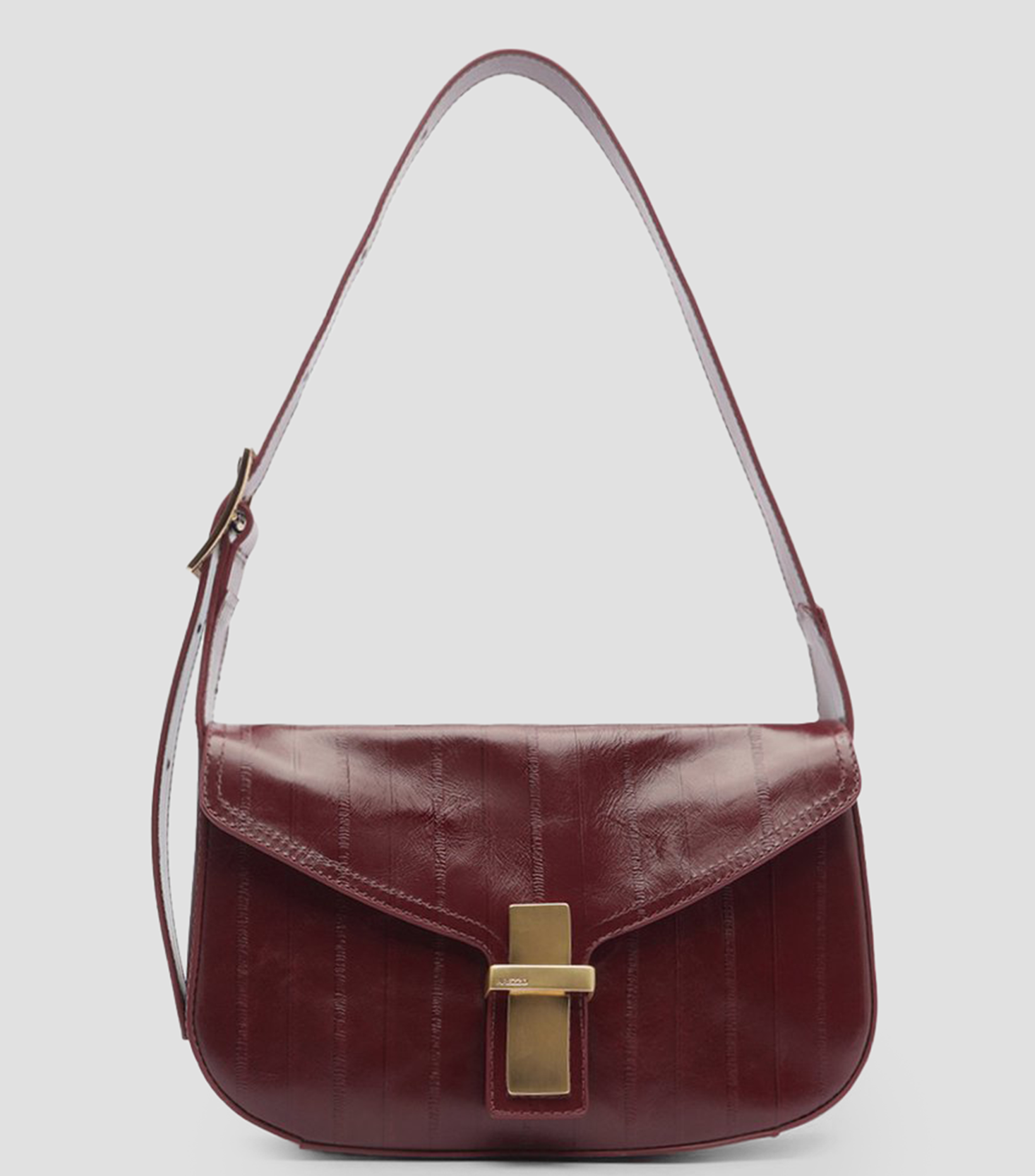 Bolsa Shoulder en piel vacuna Campanha con rayas Mujer
