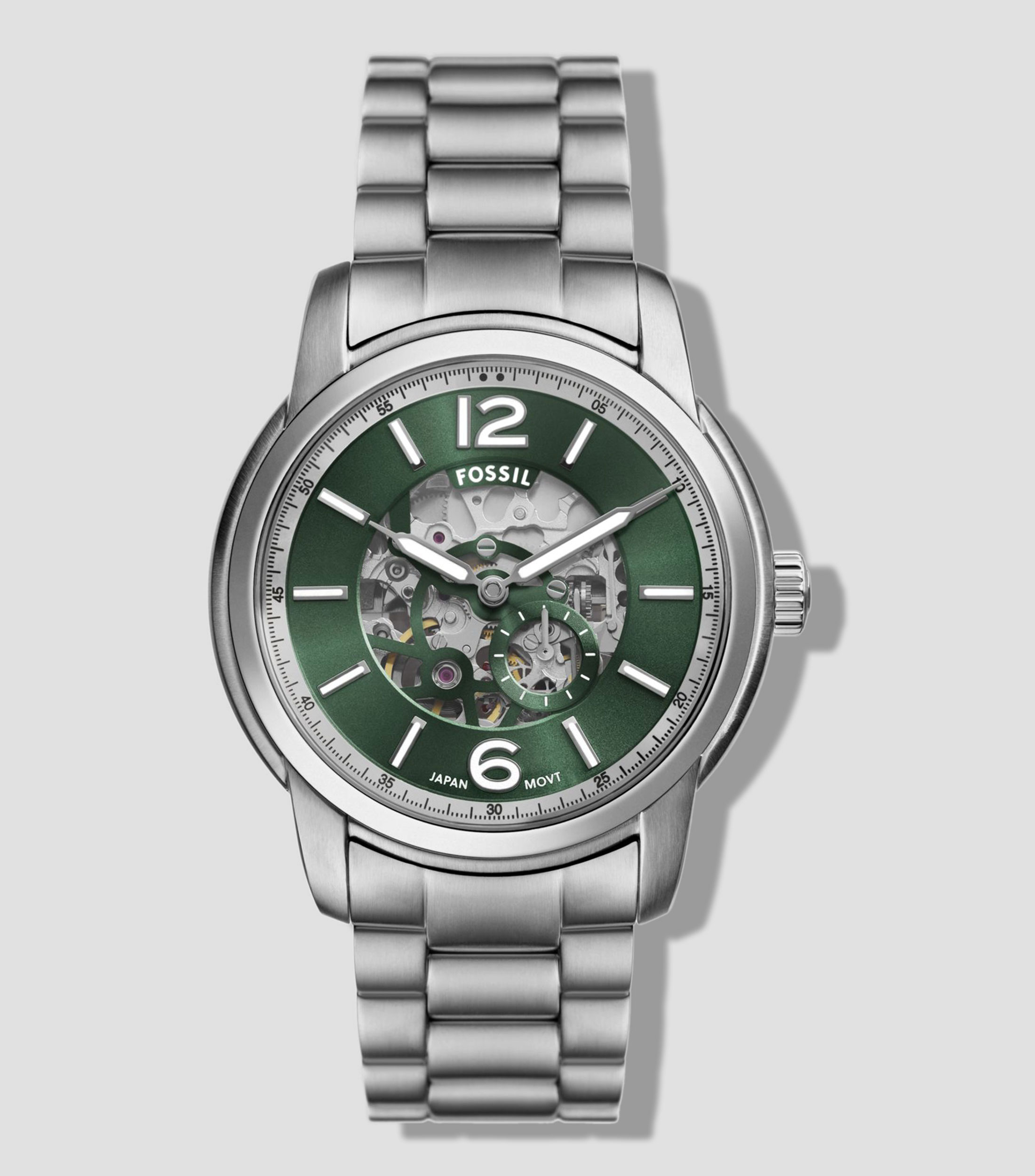 Reloj para Hombre Fossil Heritage casual Verde, plateado