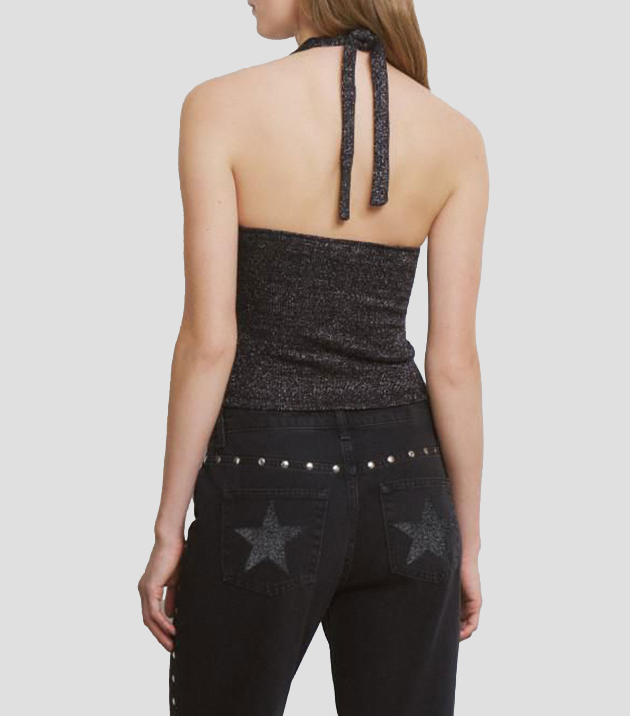Blusa lisa sin mangas Mujer